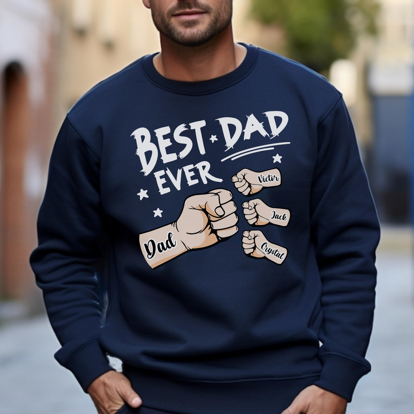Dad and Kid Fist Bump - Personalized Father's Day Gift
