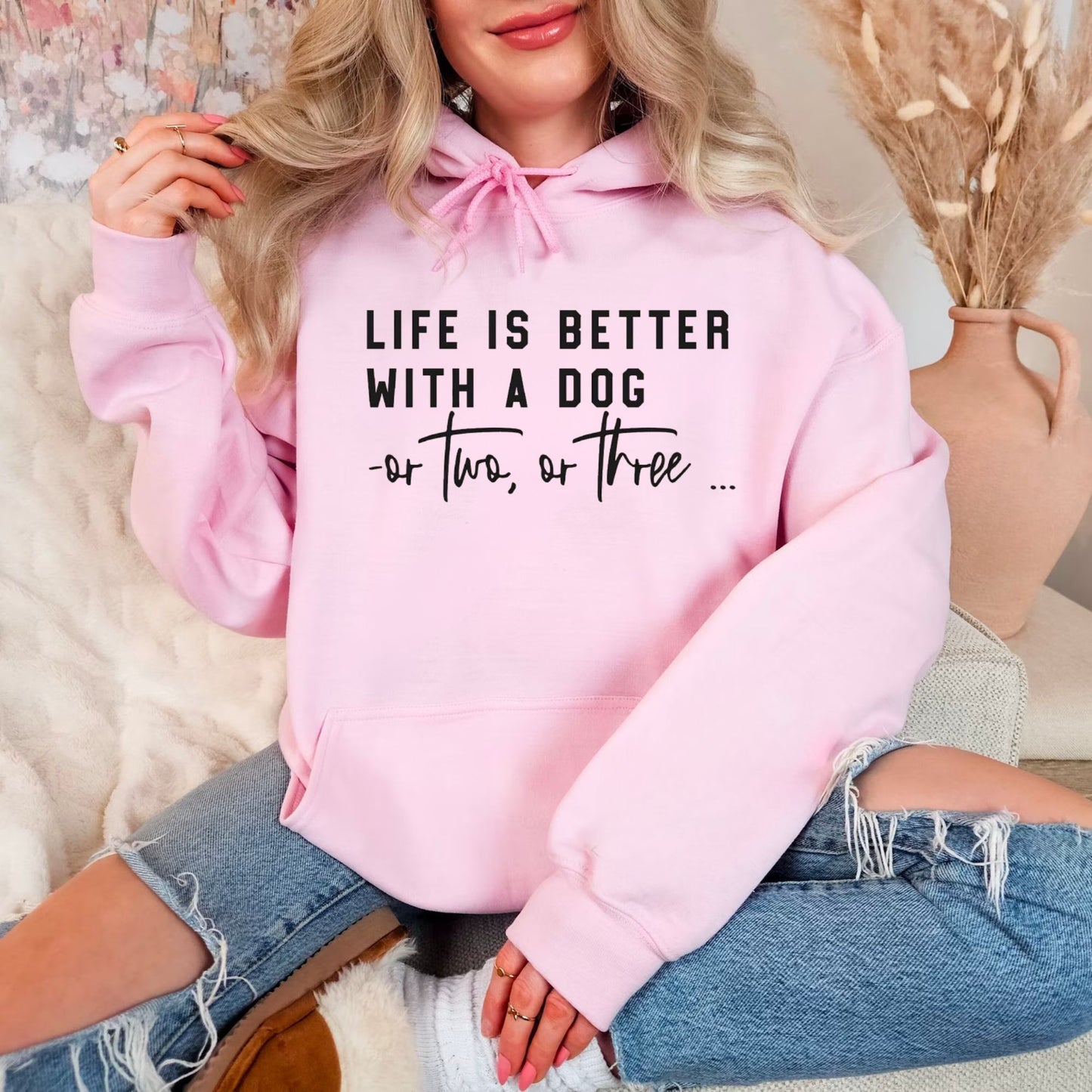 Das Leben ist besser mit meinem Hund Shirt – Lustiges Geschenk für Hundefreunde
