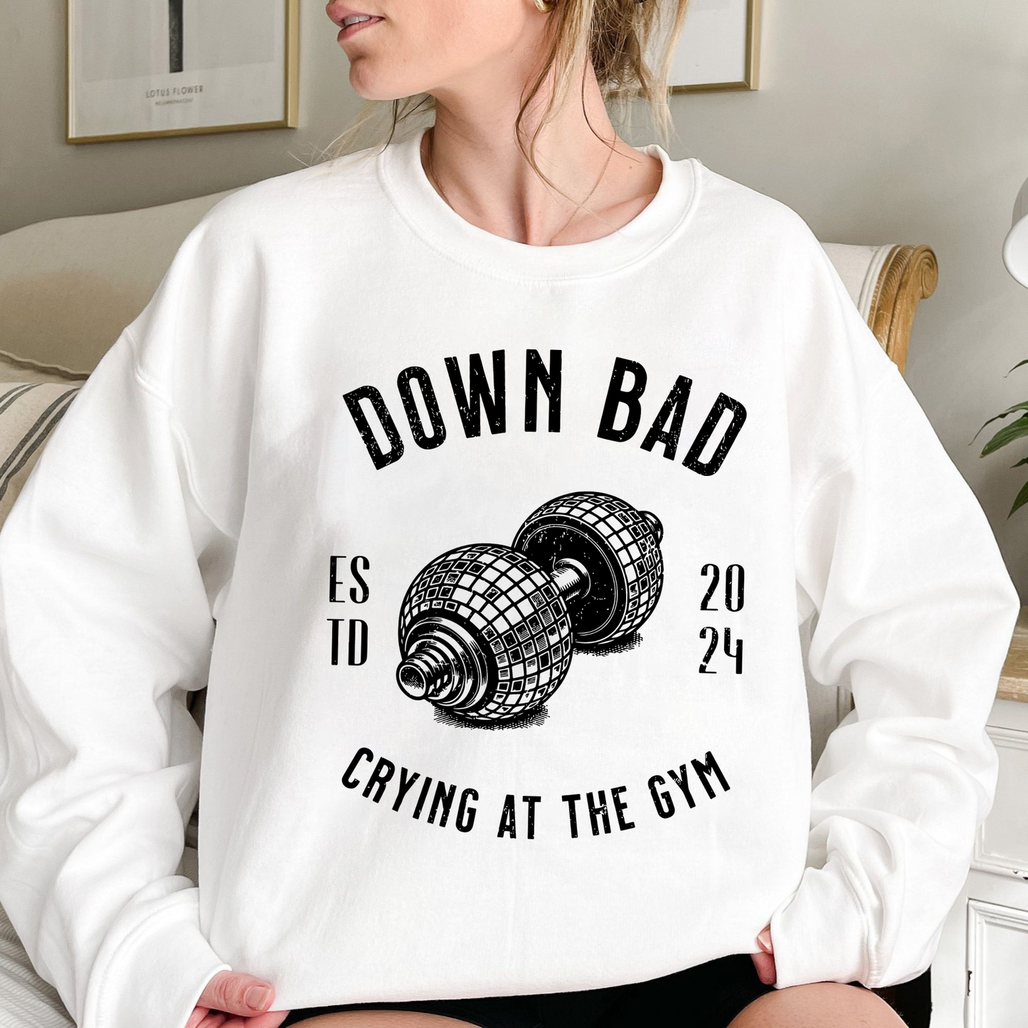 DOWN BAD Crying At The Gym Shirt