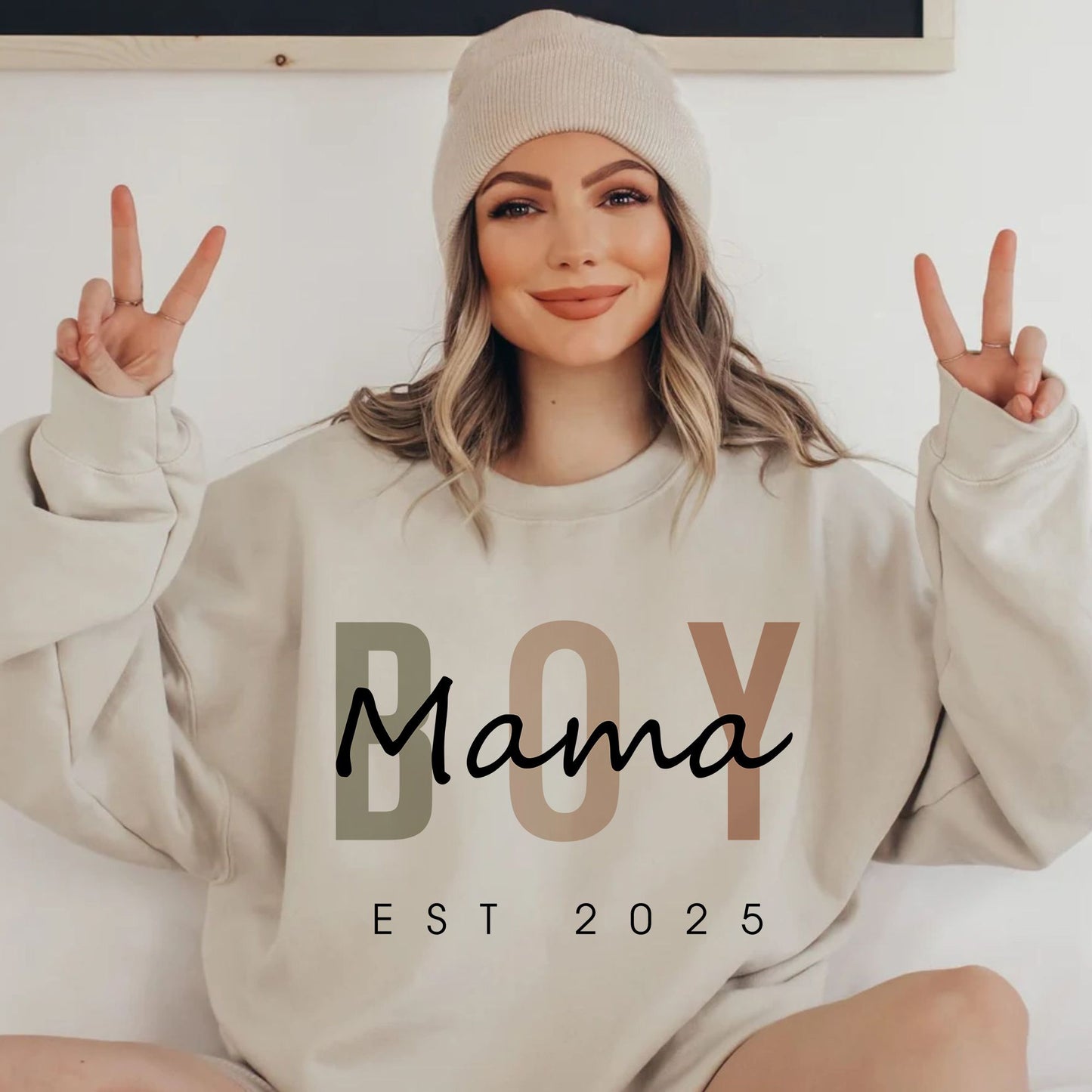 Personalisiertes Mama Sweatshirt, Junge Mama Geschenk