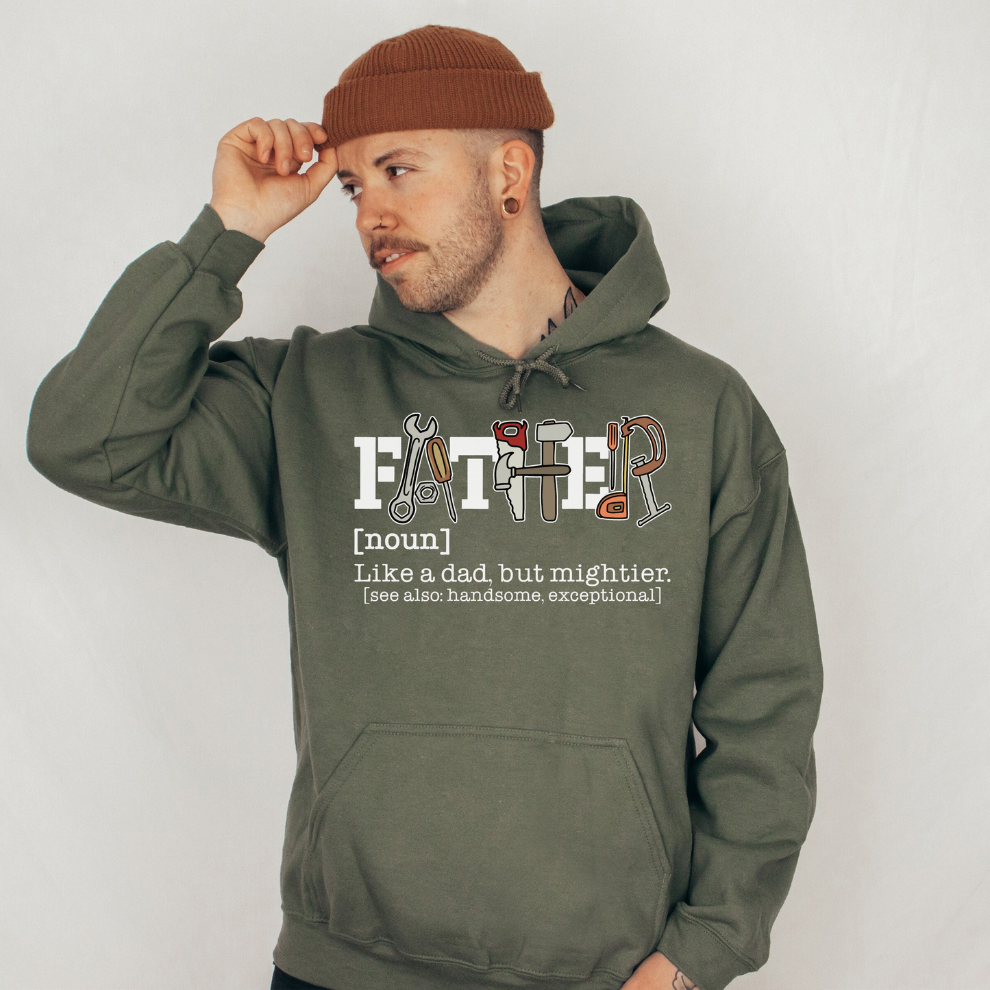 Father - Like a Dad, But Mightier - Retro Gift