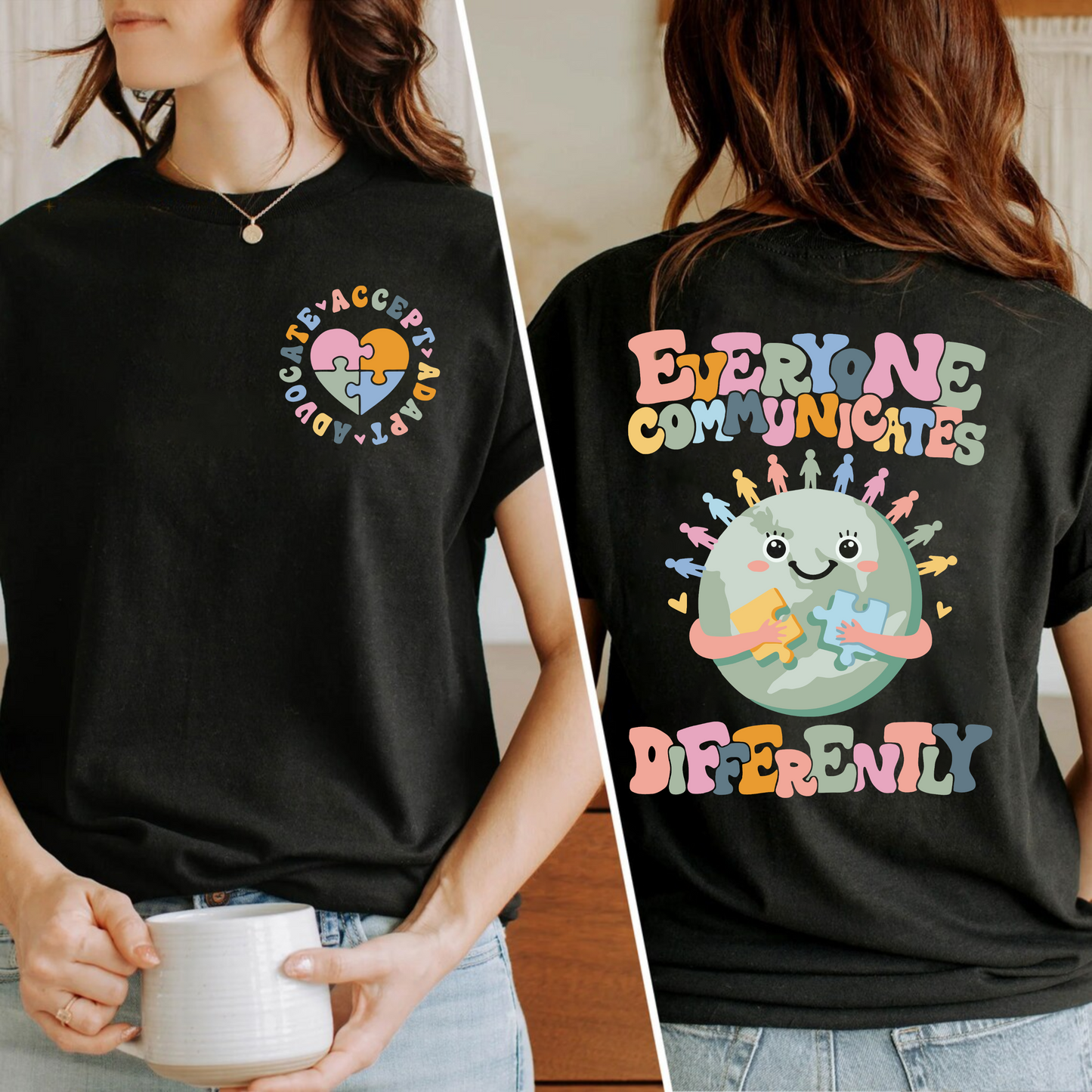 Embrace Diversity - Support Autism Awareness Message Apparel