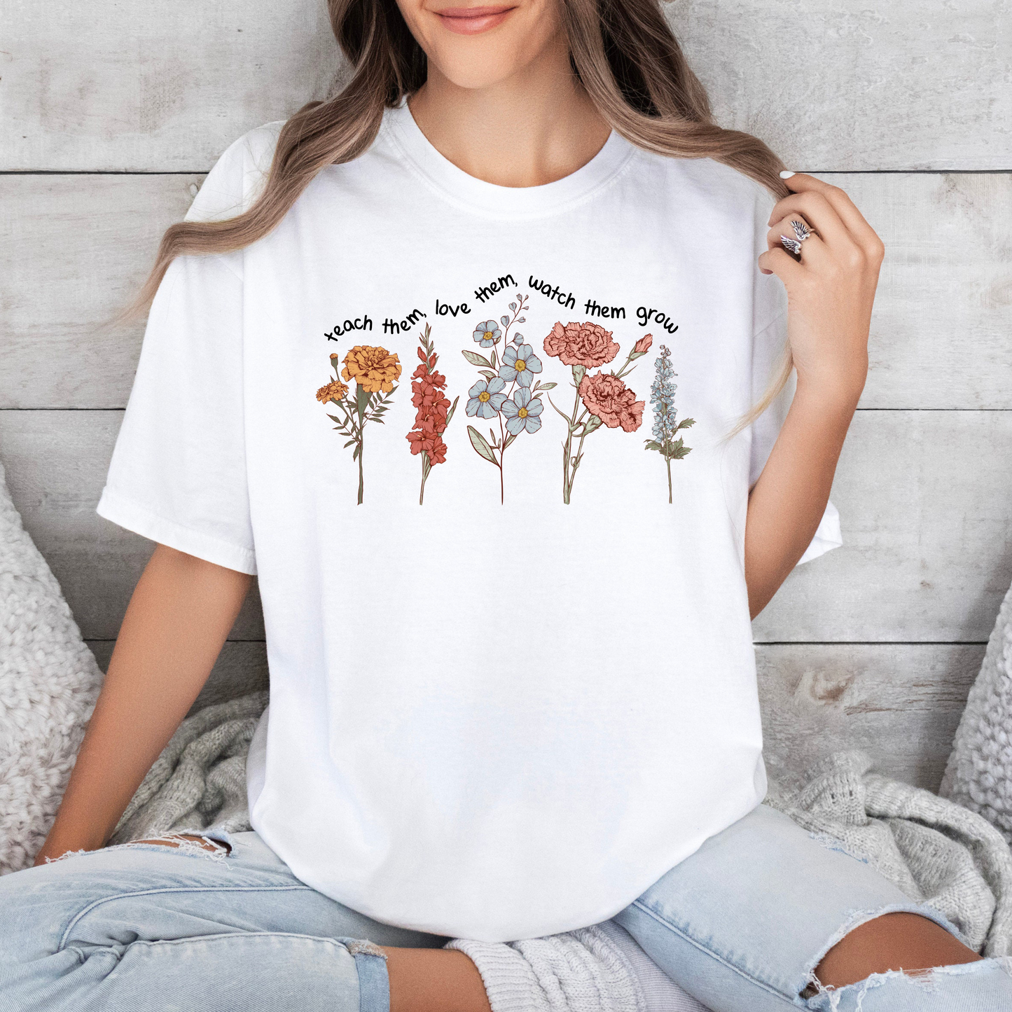 Blumenmotiv Geschenk für Lehrerinnen, Liebe und Wissen, Schulanfang