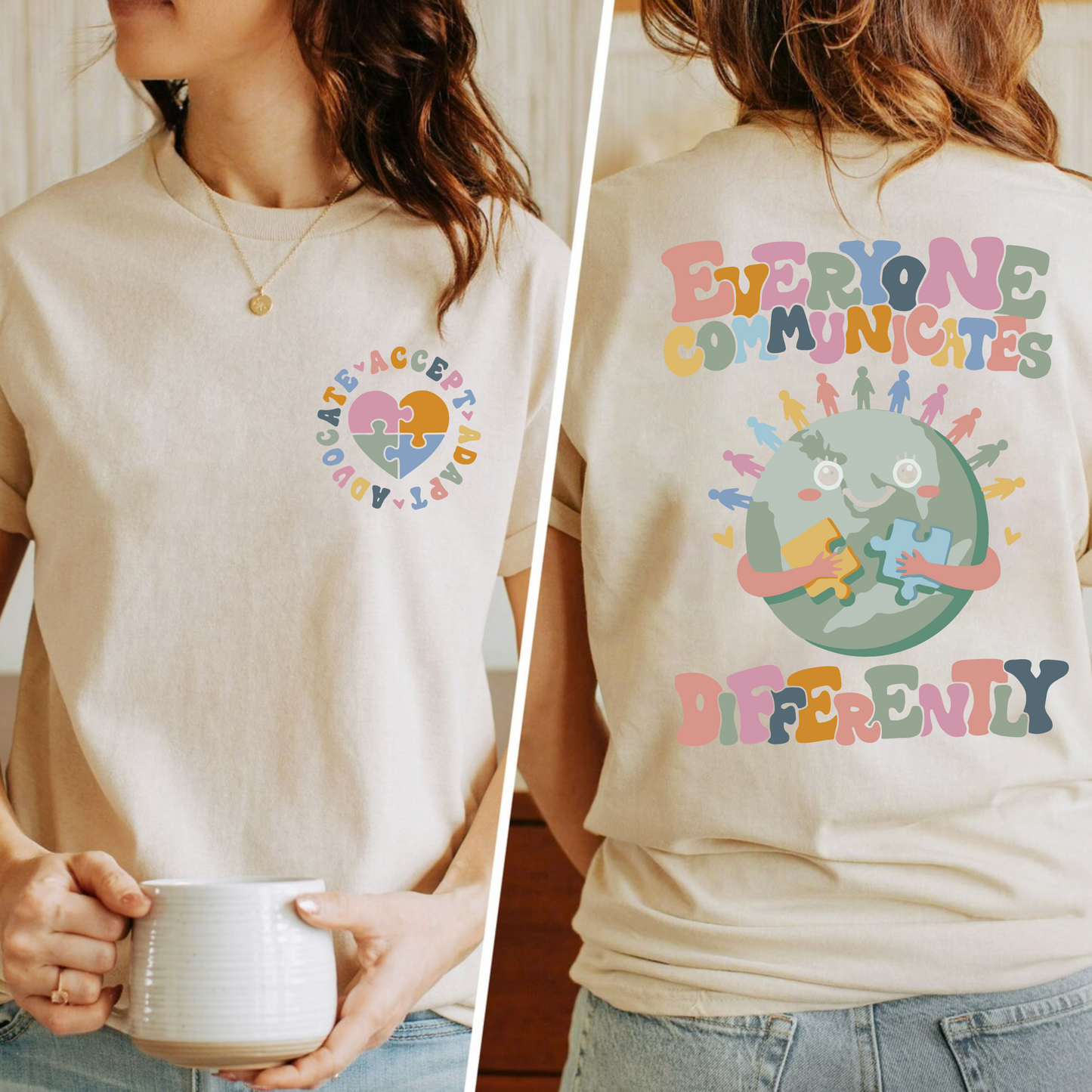 Embrace Diversity - Support Autism Awareness Message Apparel
