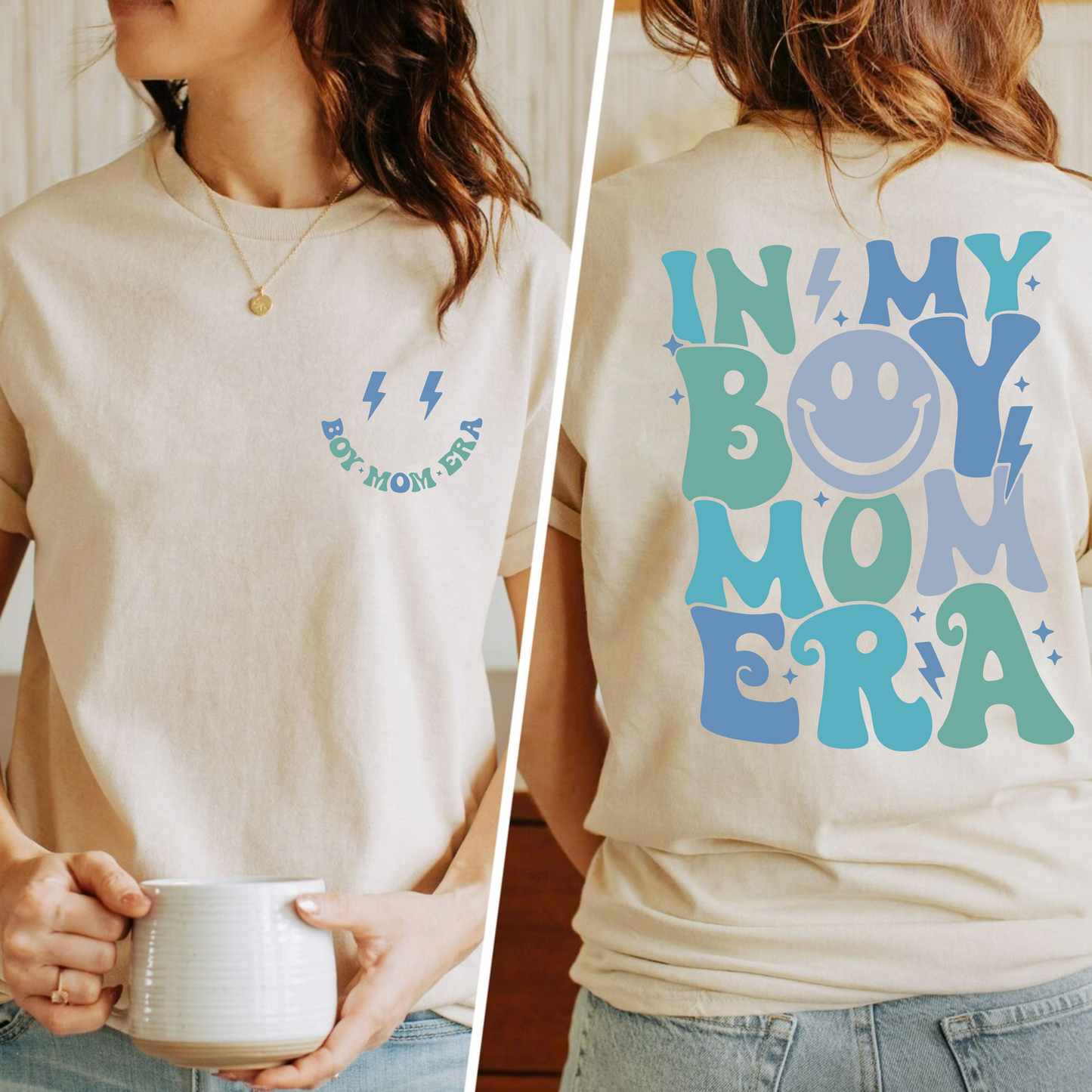Embracing Motherhood - Personalized Boy Mom Pride Sweatshirt
