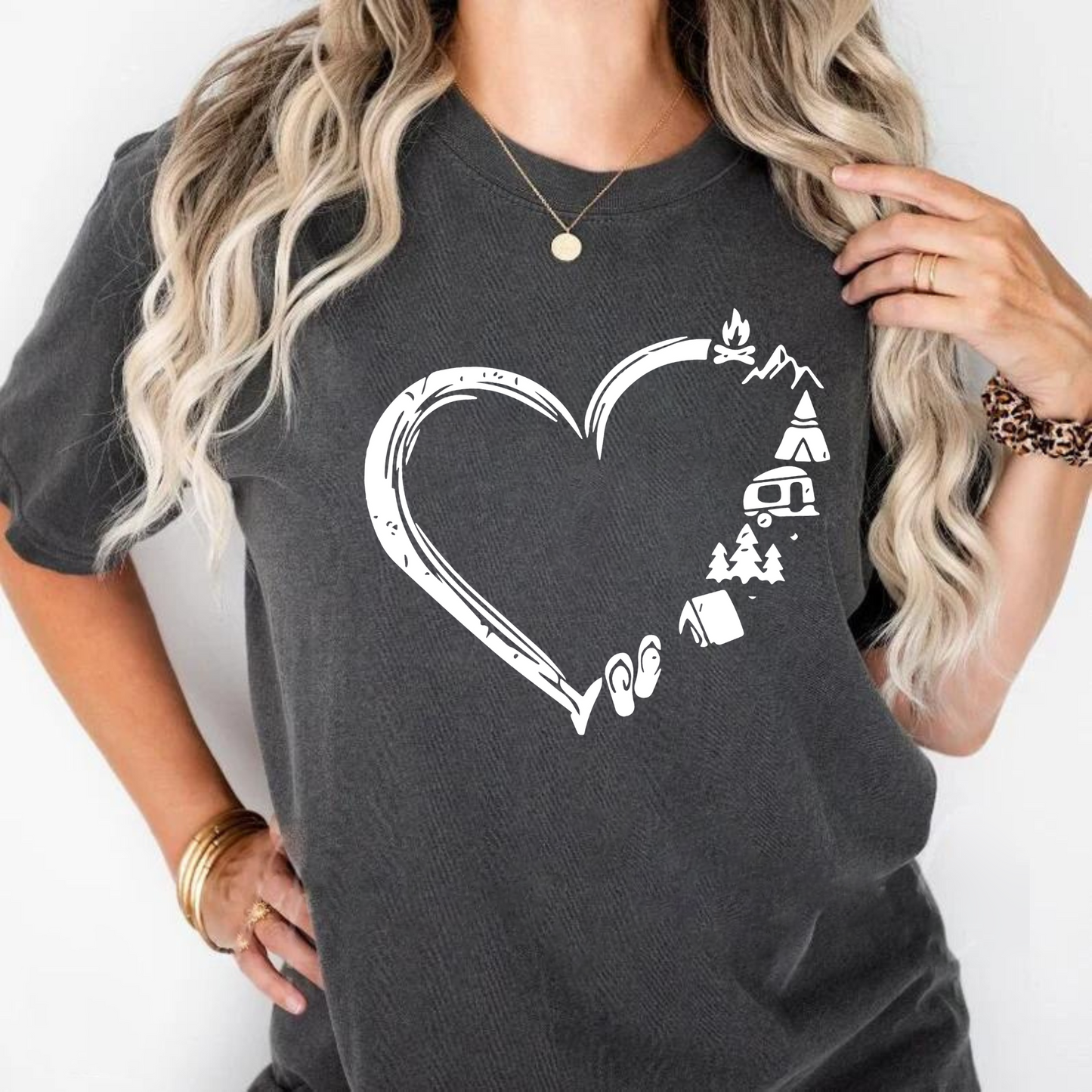 Wanderlust-Herz Shirt - Camp Lover