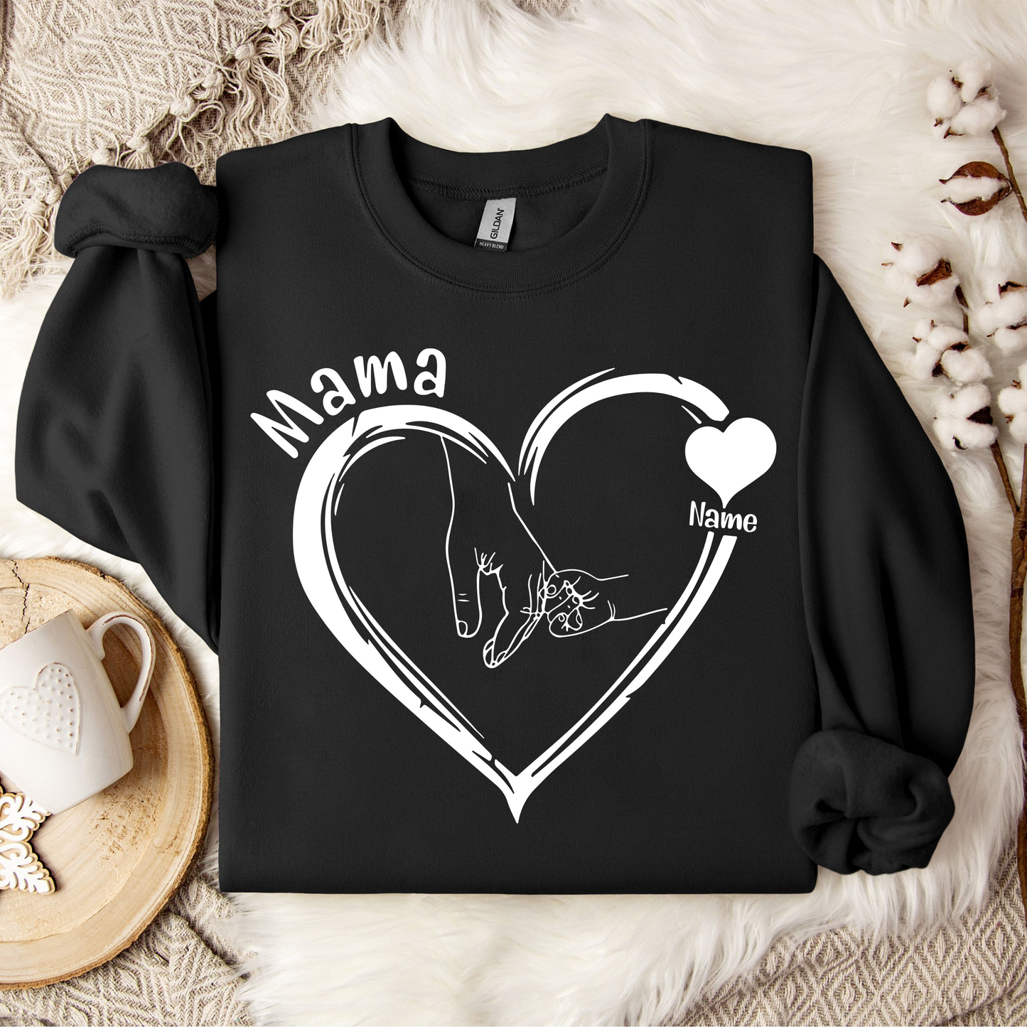 Personalisiertes Herz mit Kindernamen - Geschenk für Mama und Oma
