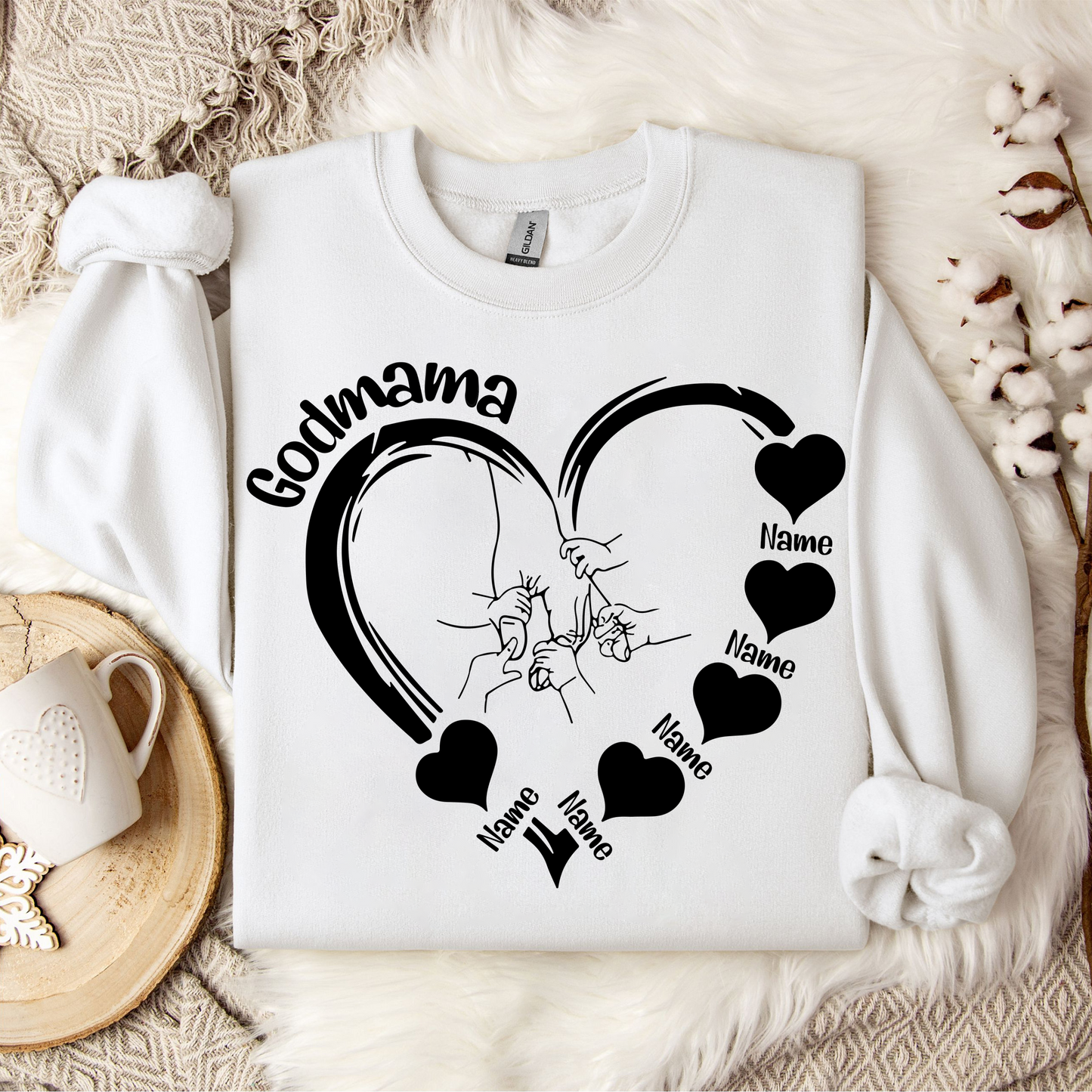 Personalisiertes Herz mit Kindernamen - Geschenk für Mama und Oma