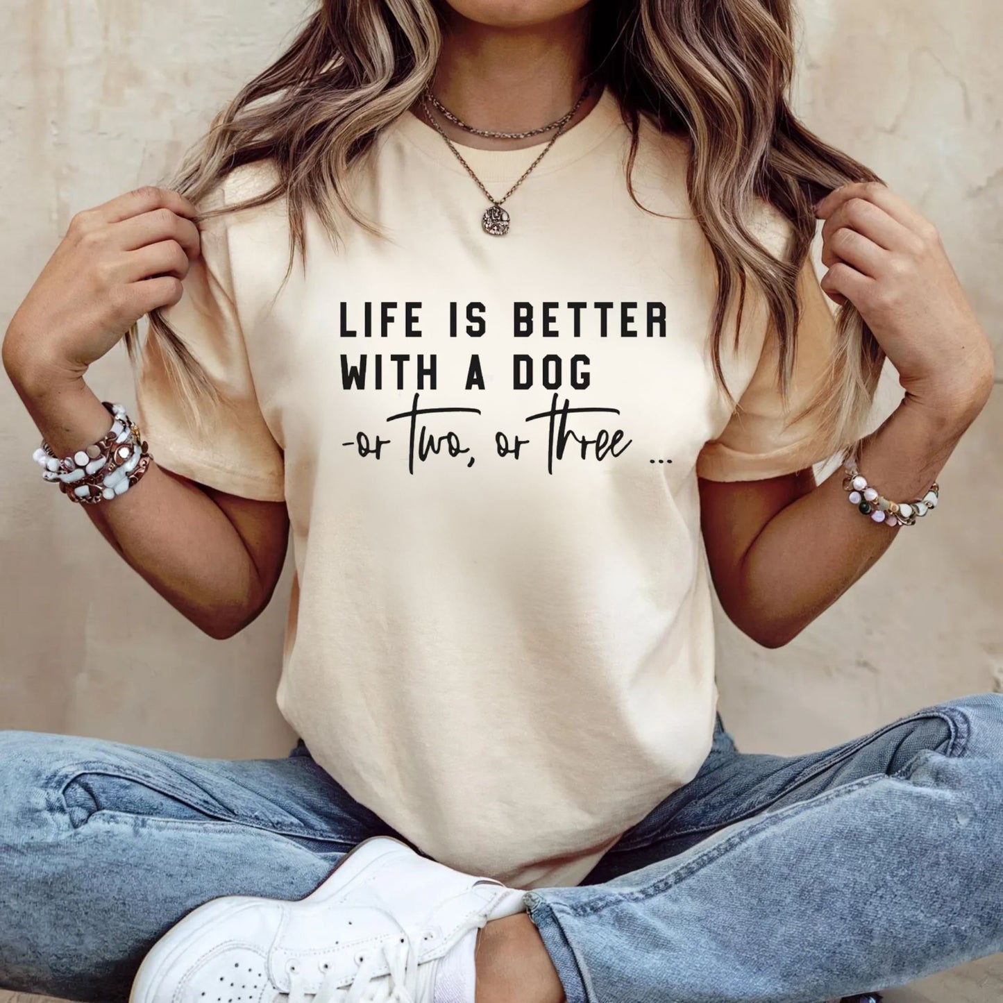 Das Leben ist besser mit meinem Hund Shirt – Lustiges Geschenk für Hundefreunde
