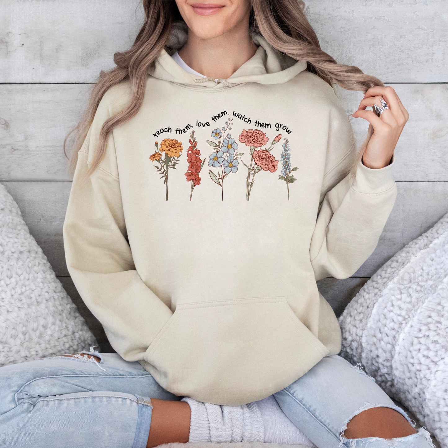 Blumenmotiv Geschenk für Lehrerinnen, Liebe und Wissen, Schulanfang