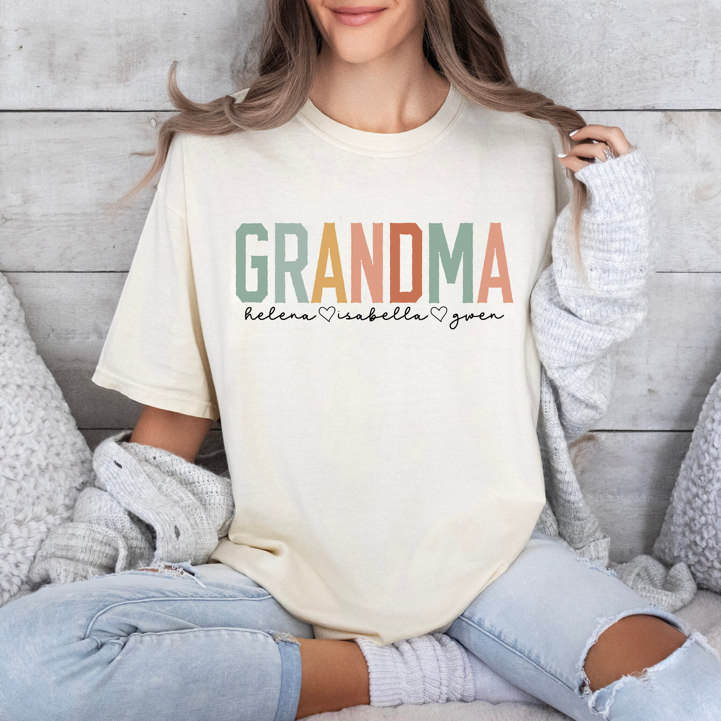 Personalisierte Retro Oma Bluse, Geschenk für Großmutter
