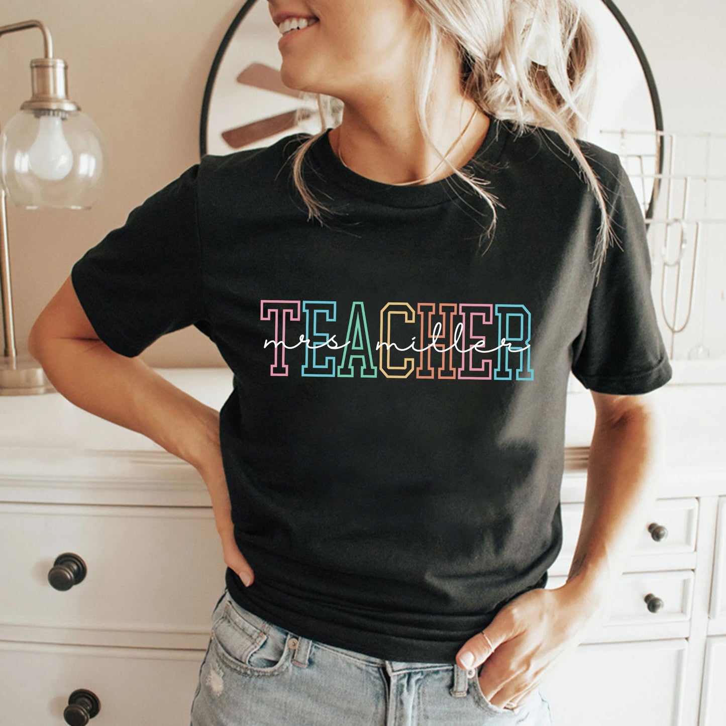 Individuelles Namens Lehrer Shirt - Lehrer Geschenk