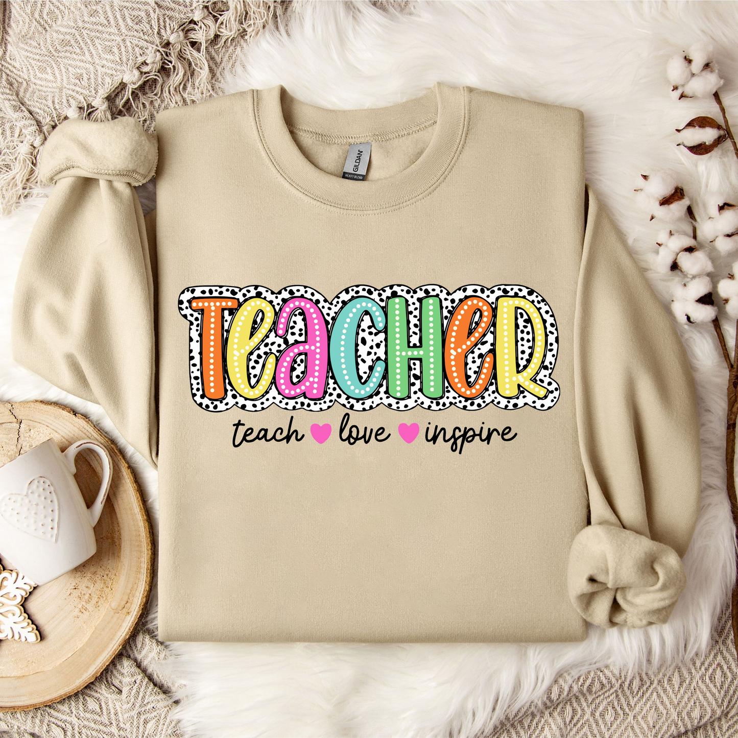 Lehrer Dalmatiner Sublimationskollektion: 'Lehren, Liebe, Inspirieren