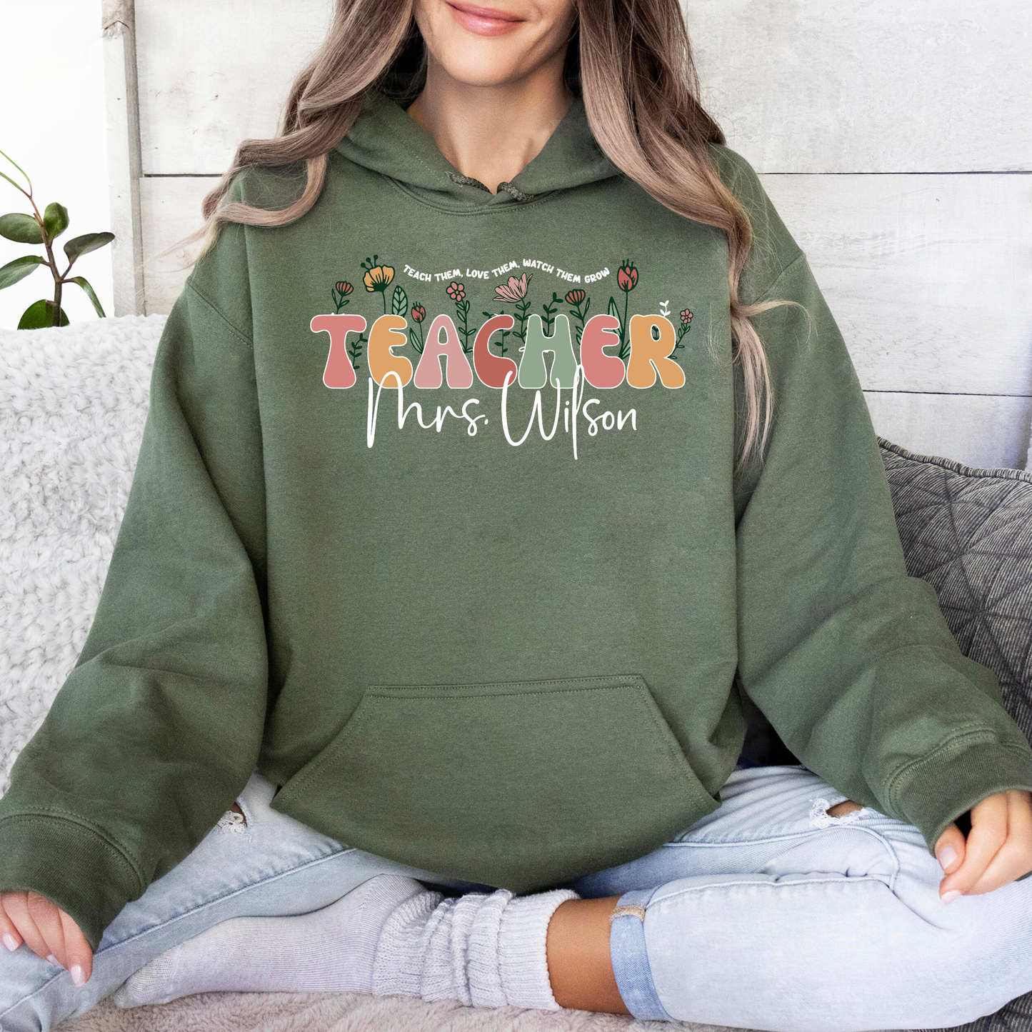 Personalisierte Wildblume, Lehrername Geschenk