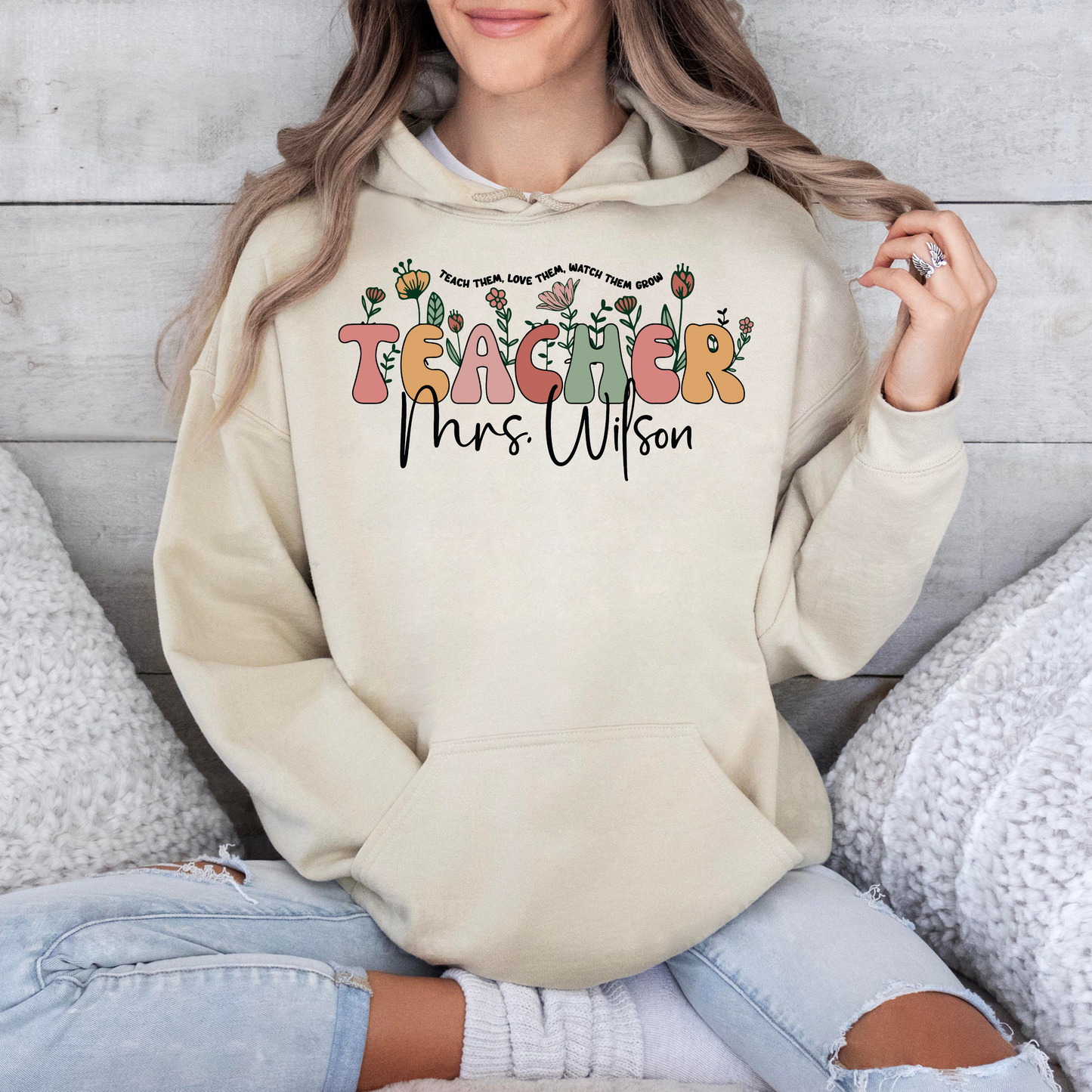 Personalisierte Wildblume, Lehrername Geschenk