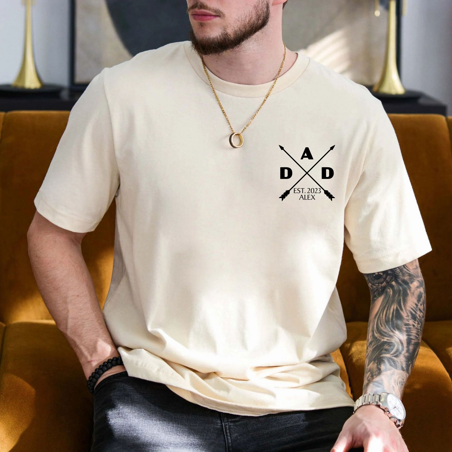 "Dad Seit - Personalisiertes Shirt mit Kindernamen" - Geschenk für neue Väter