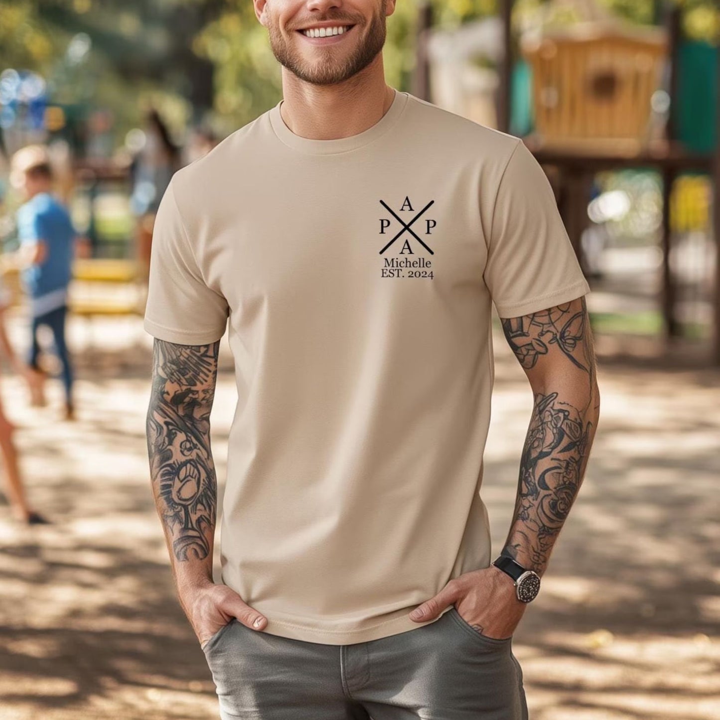 Personalisierter Papa mit individuellem Namen und Geburtsjahr, Geschenk für Papa