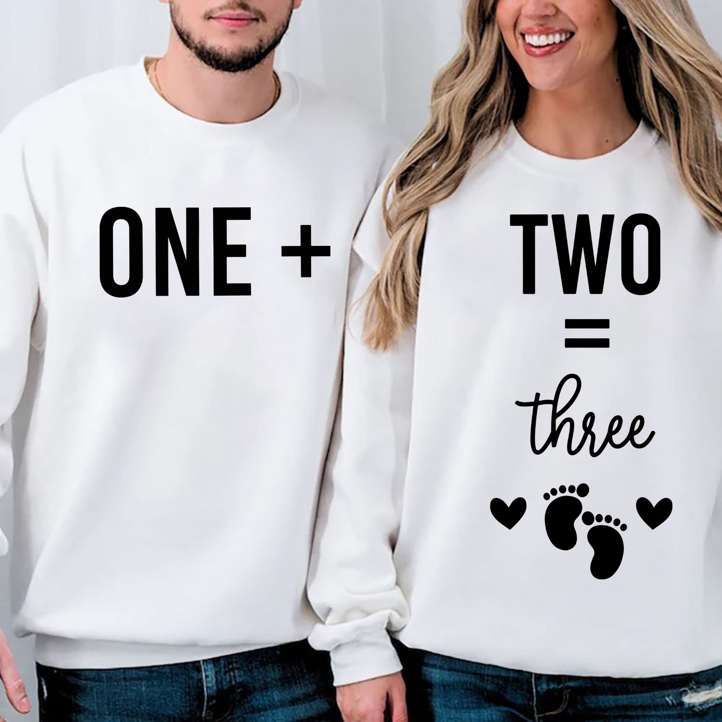 Babyankündigungs-Sweatshirt Set - Überraschung für werdende Eltern