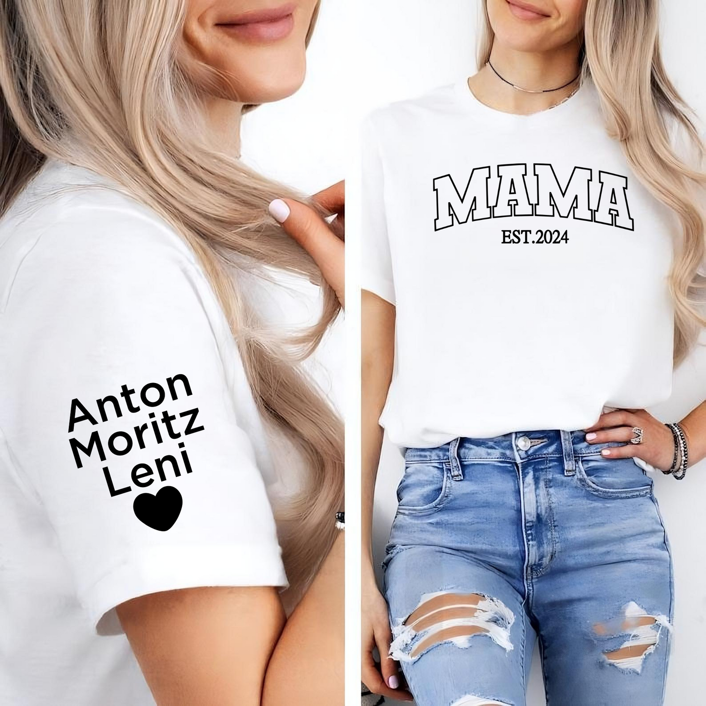 "Mama Gründungsjahr" T-Shirt – Personalisiertes Geschenk
