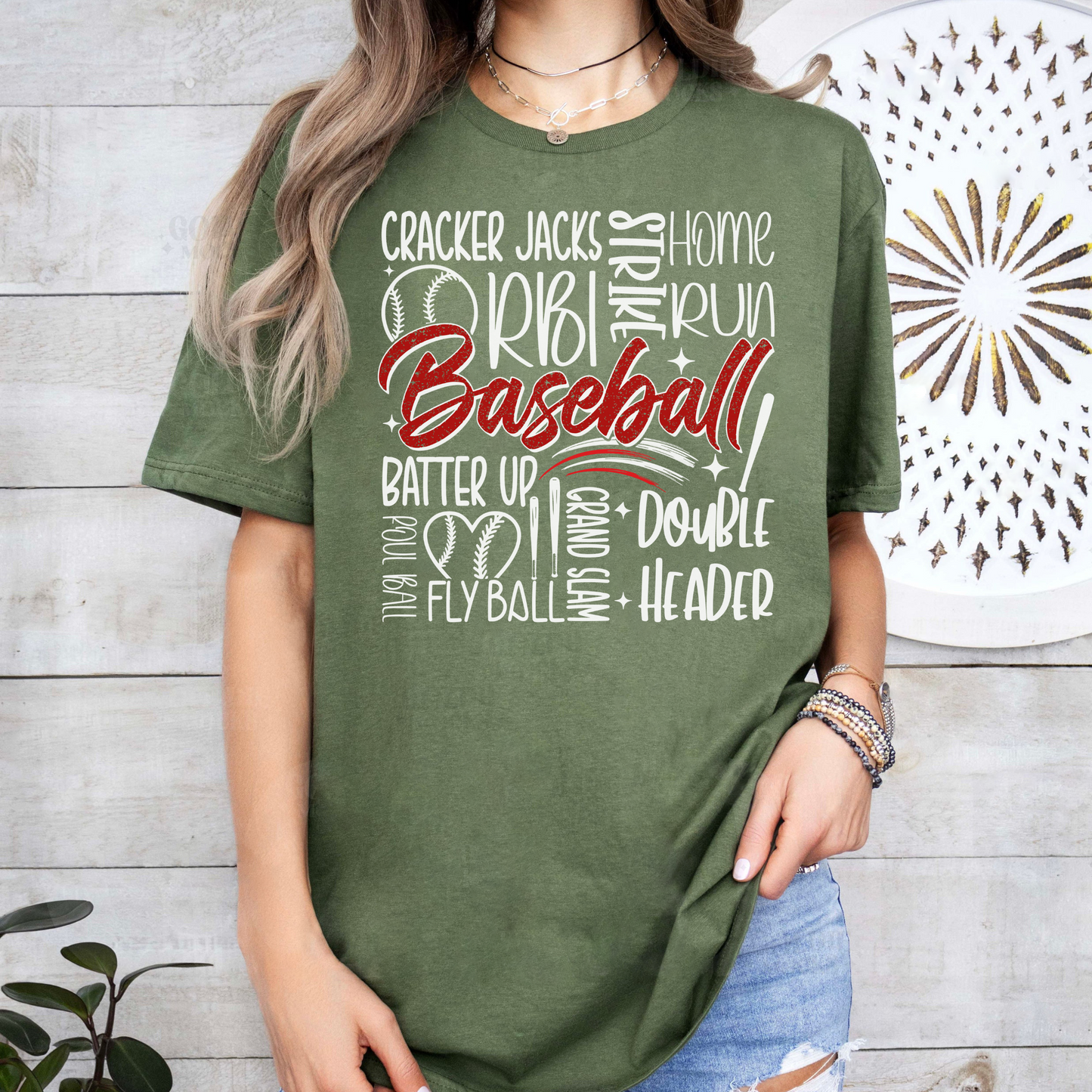 Glitzernde Unterstützung für Baseball-Mütter - Teamgeist Design