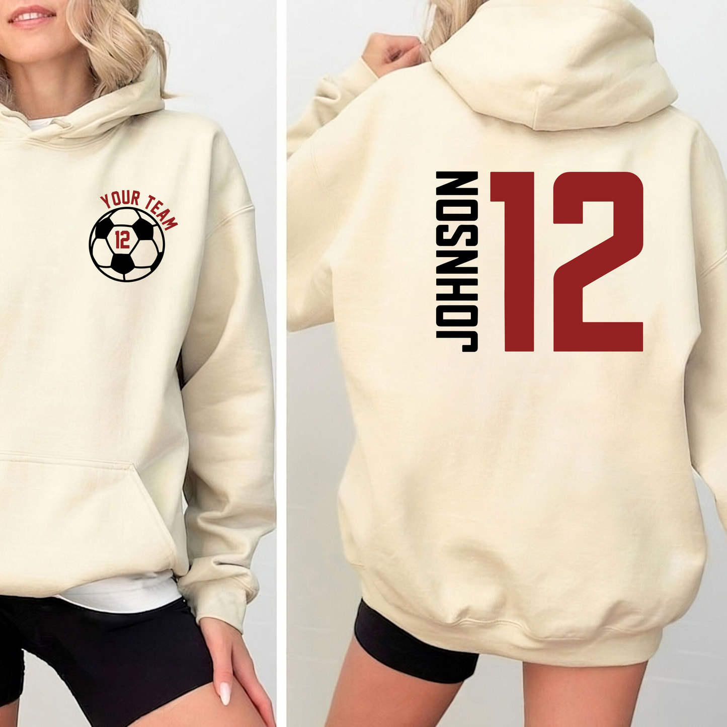Personalisierte Fußballmama-Trikots – Feiern Sie 'Ihr Team' mit Namen und Nummer