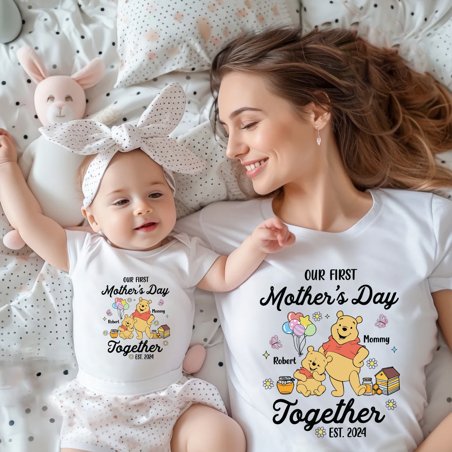 Our First Mother's Day Together Custom Name & Year Family Tee