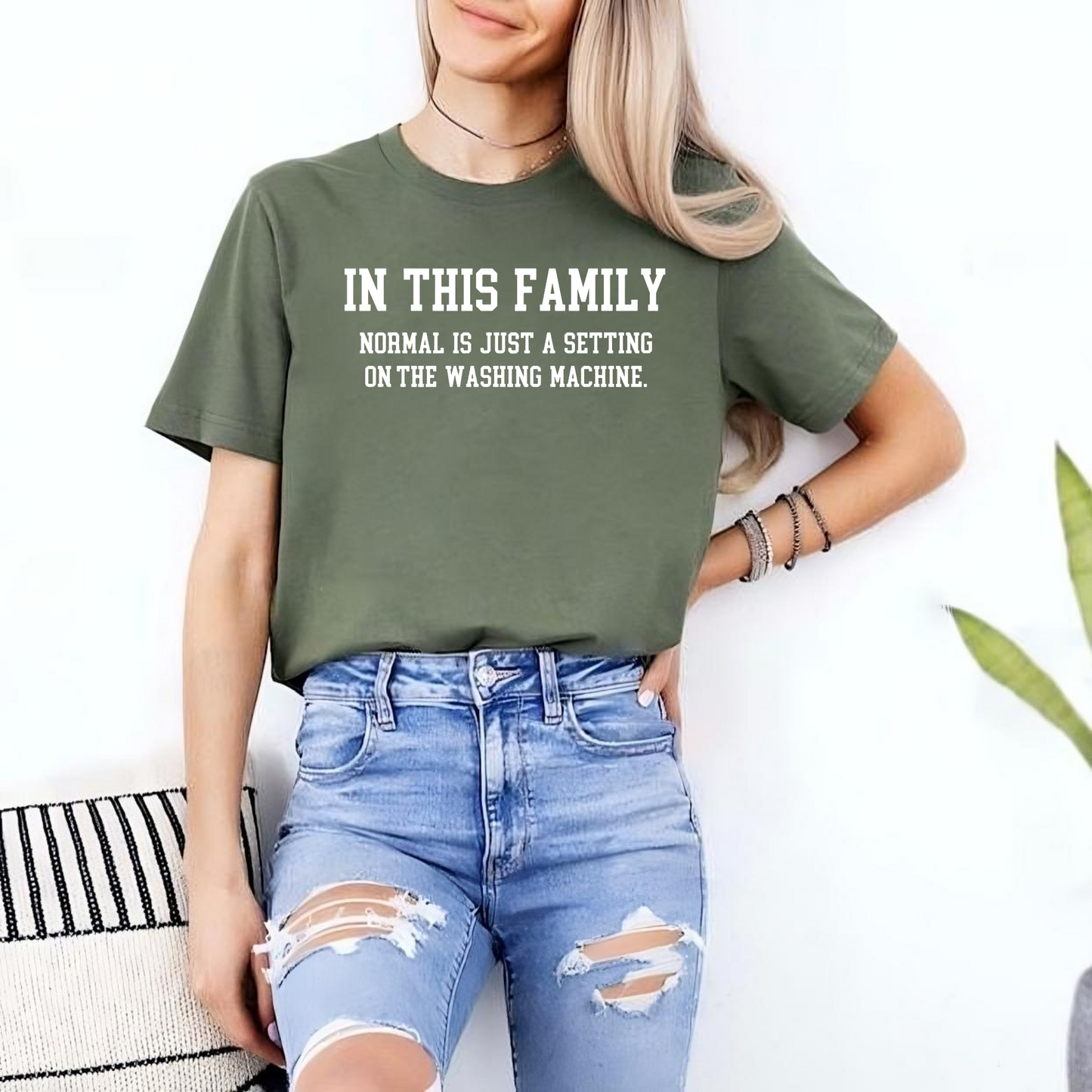 Familien-Shirt 'Normal ist nur ein Waschprogramm' - Personalisiertes Geschenk