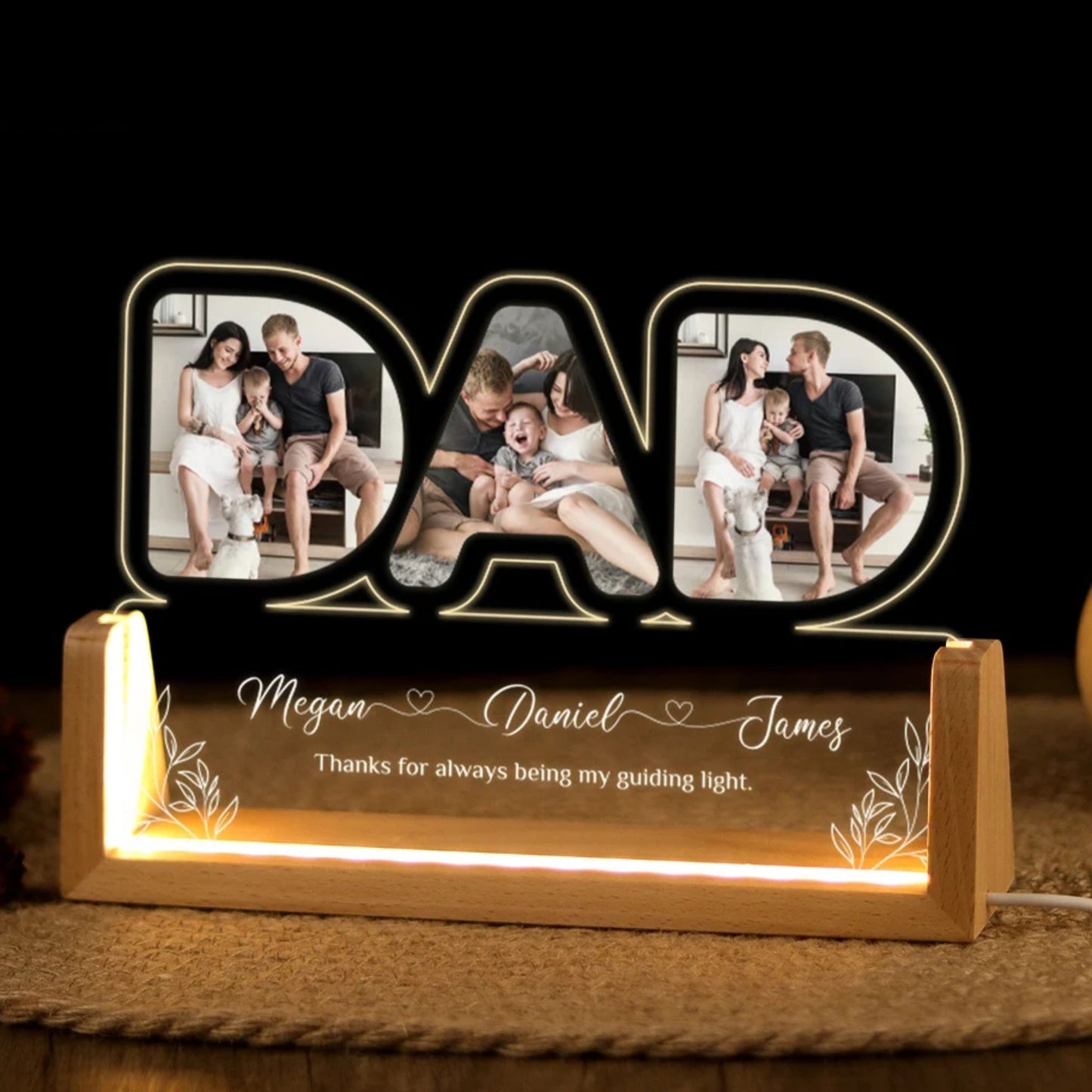 Personalisierte Foto Nachtlampe - Geschenke für Papa, Mama