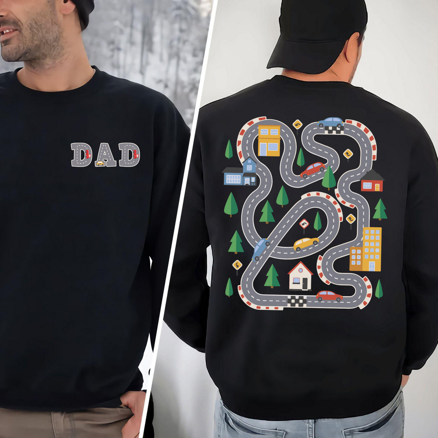 Play Car Race On Dad's Back