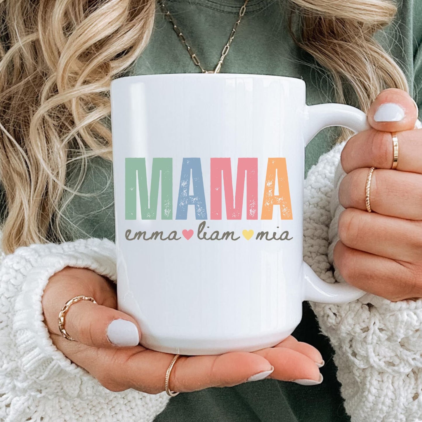 Personalisierte Mama-Tasse mit Kindernamen – Geschenk für Mama