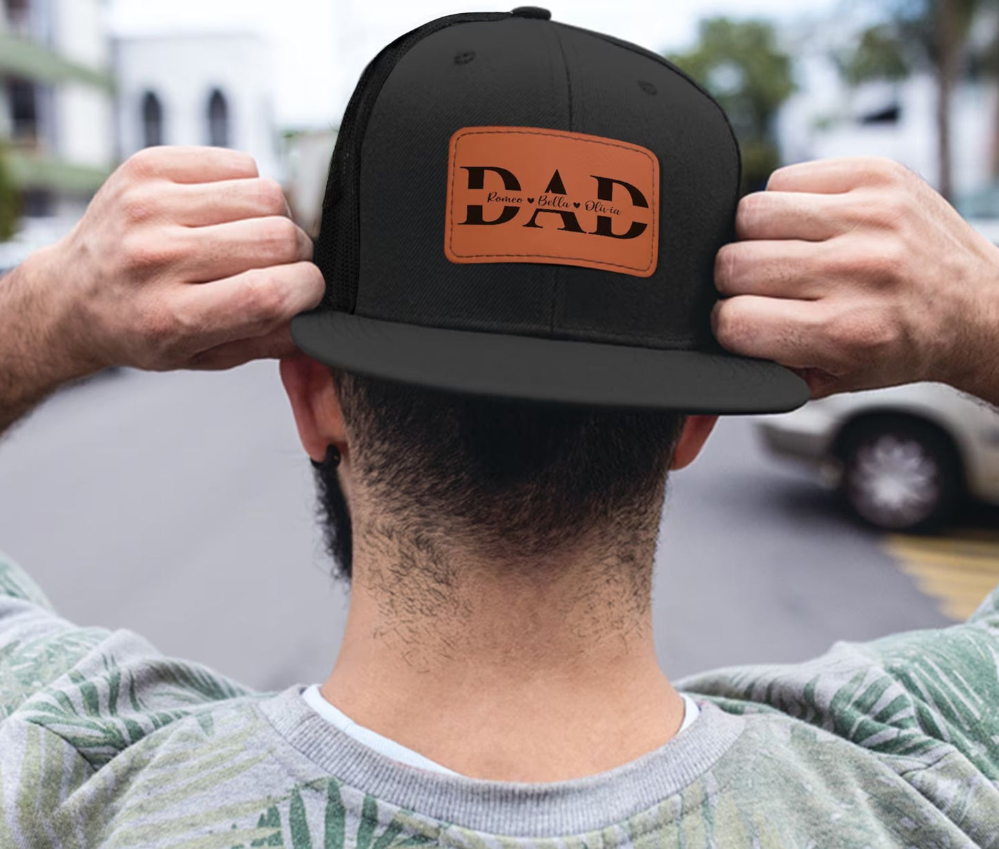 Personalisierte Papa-Mütze mit Namen der Kinder – Individuelle Papa-Mütze – Vatertagsgeschenk für Papa