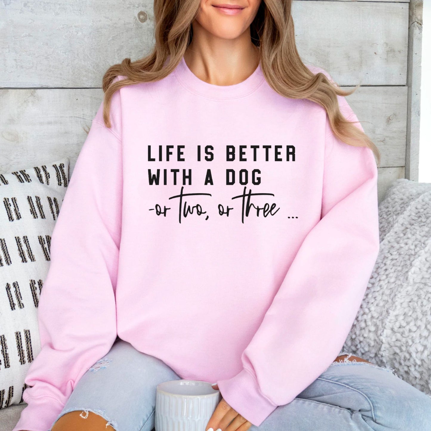 Das Leben ist besser mit meinem Hund Shirt – Lustiges Geschenk für Hundefreunde