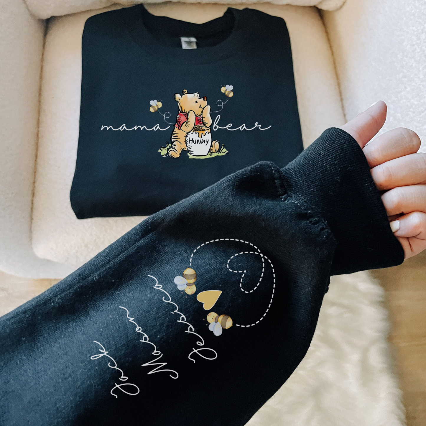 Custom Mama Bear Sweatshirt with Children's Names