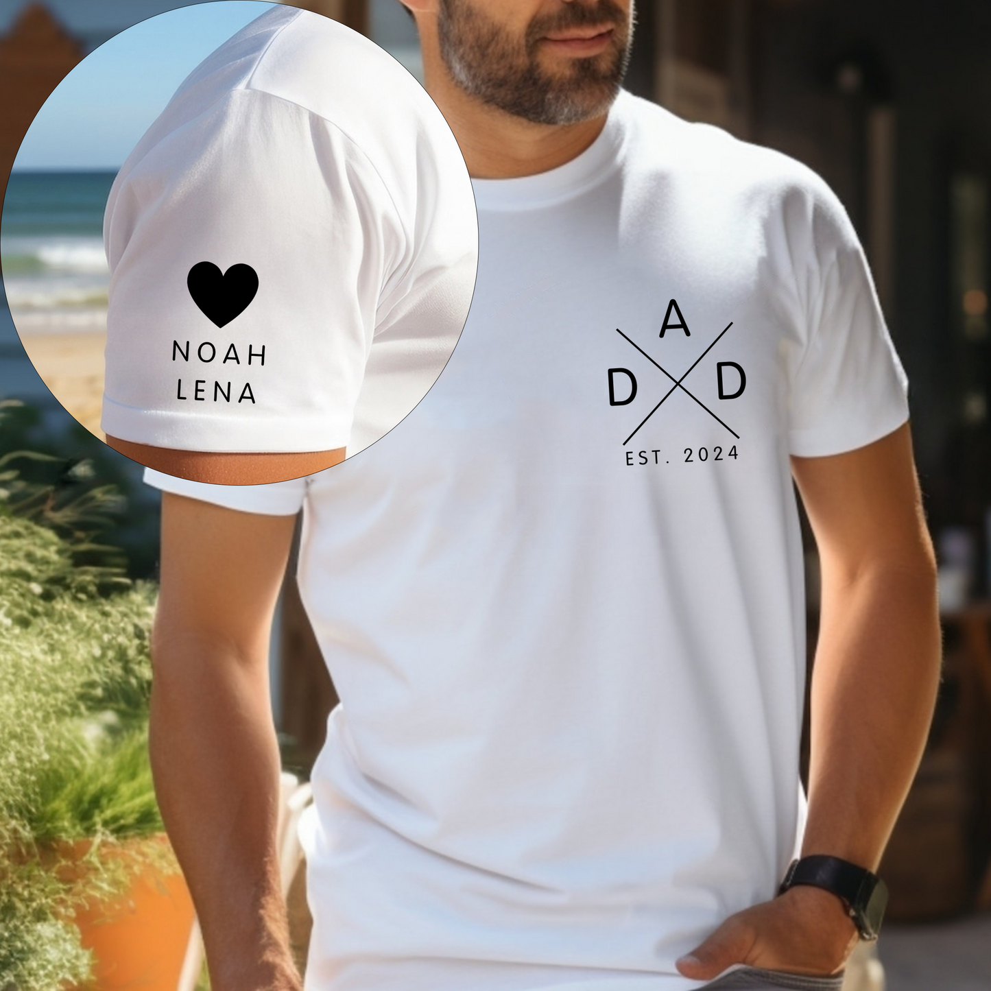 Personalisiertes Jahr Dad Shirt - Mit Liebsten Namen