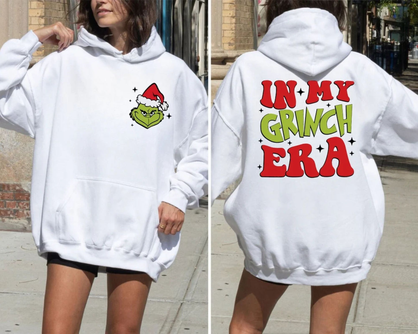 In My Grinch Era Weihnachts Hoodie und Sweatshirt - Merry Grinchmas Pullover