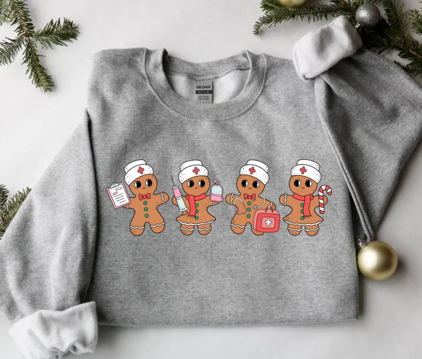 Lebkuchen-Krankenschwester-Weihnachtssweatshirt - Geschenk für Krankenschwestern