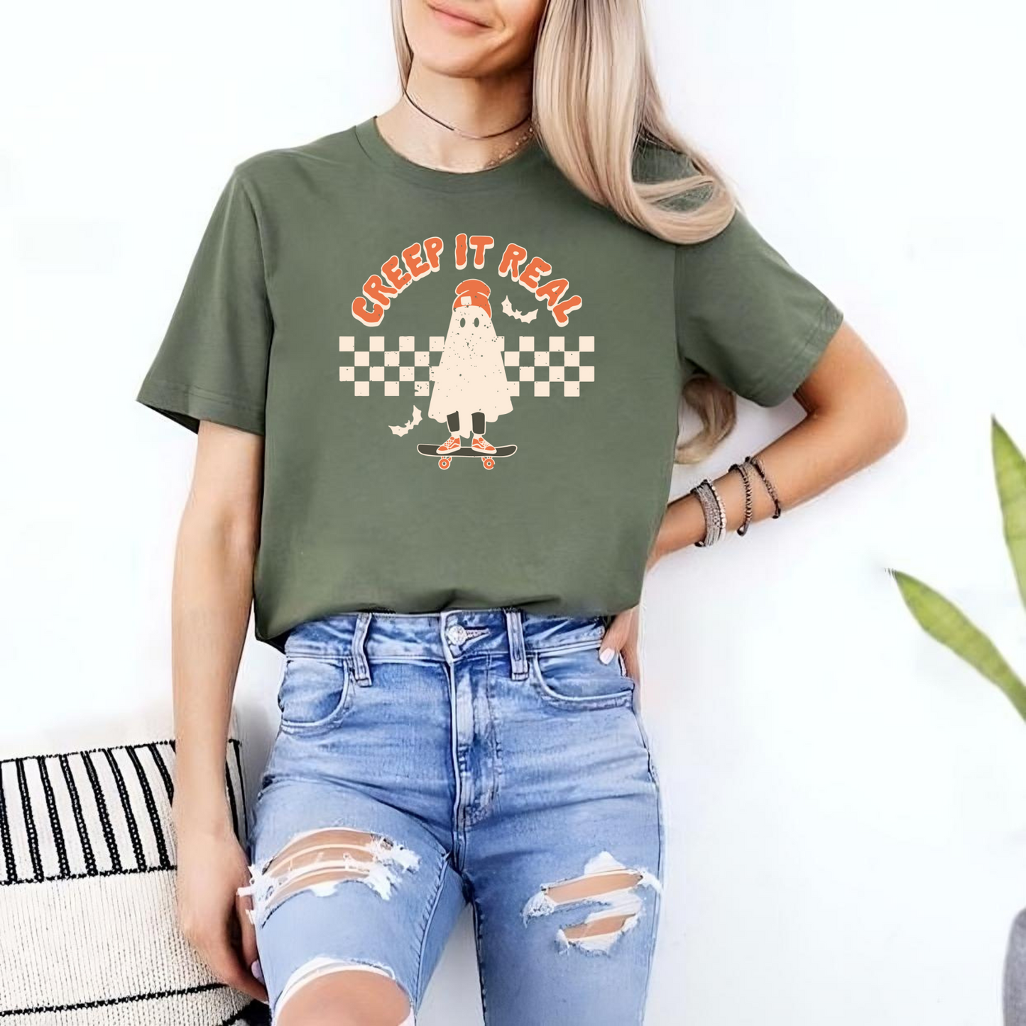Vintage-Geister-Halloween-T-Shirt - Geschenk für Herbstliebhaber