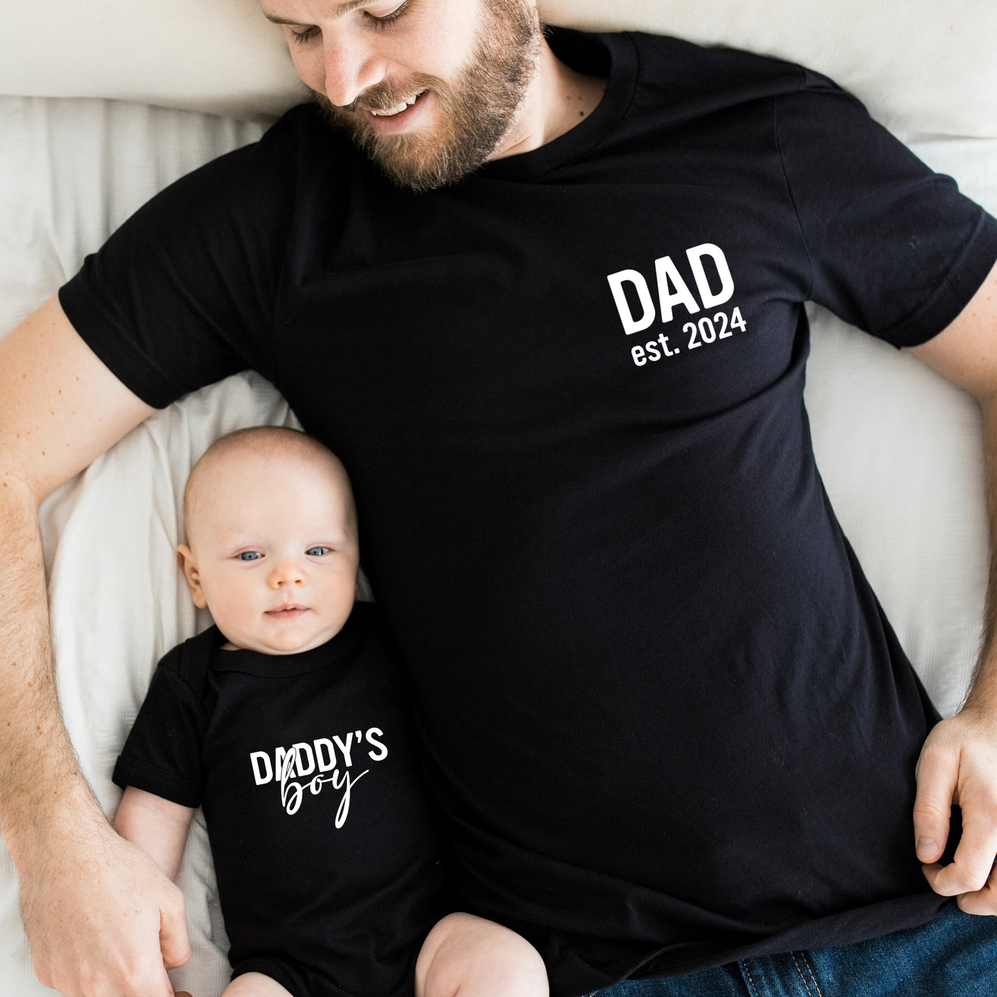 Dad & Mini Partnerlook T-Shirts - Personalisiertes Geschenk