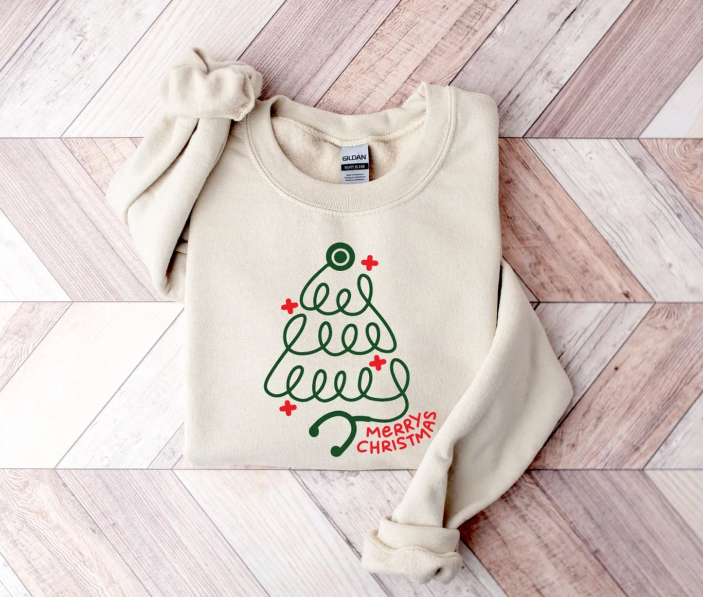 Fröhliche Weihnachten Stethoskop Sweatshirt - Weihnachtsgeschenk für Krankenschwester