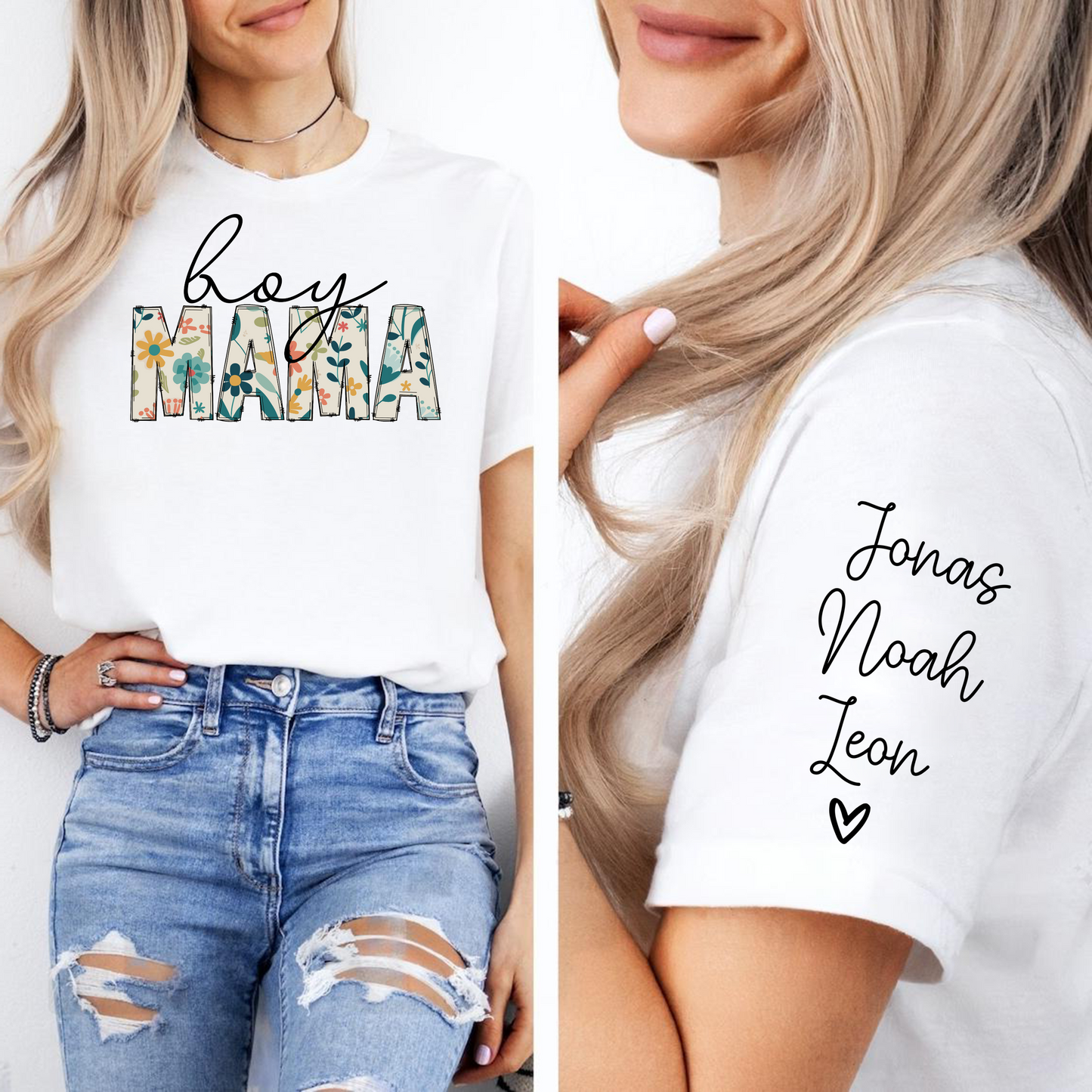 Hero's Mom - Personalized Boy Mama Shirt