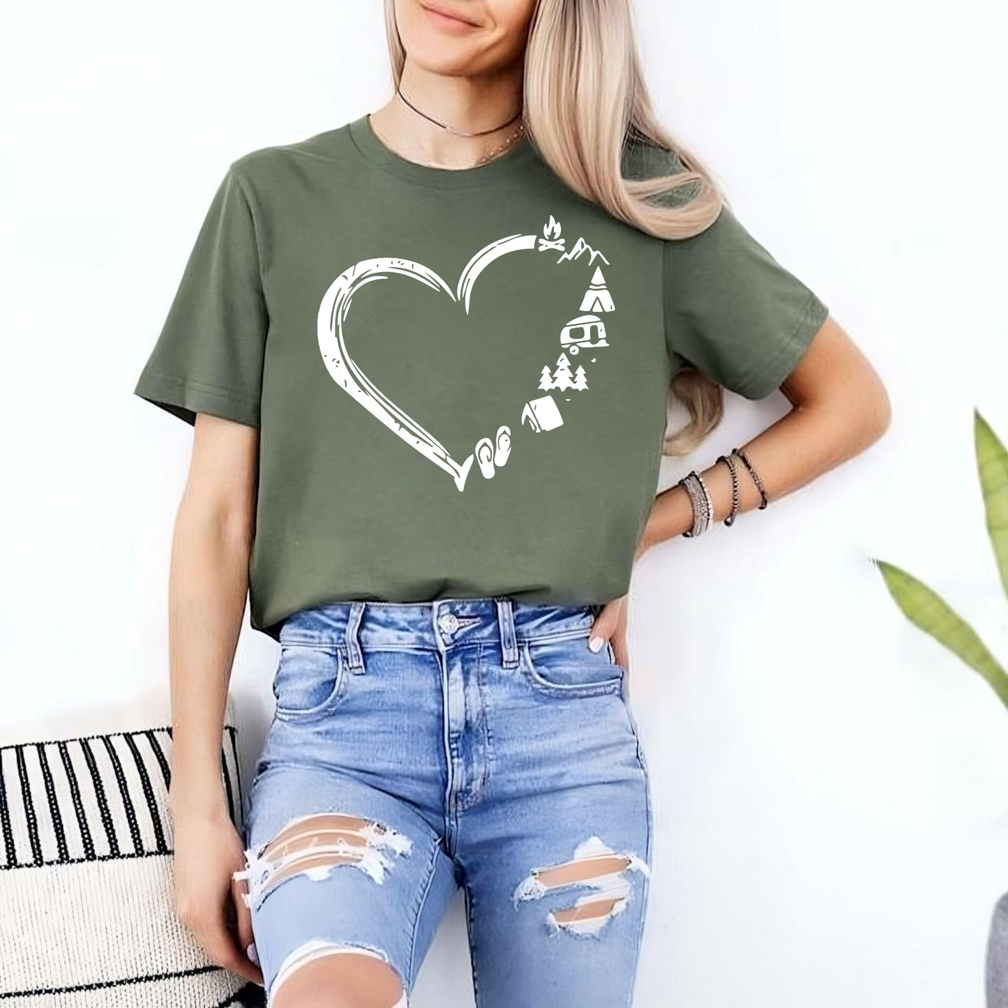 Wanderlust-Herz Shirt - Camp Lover