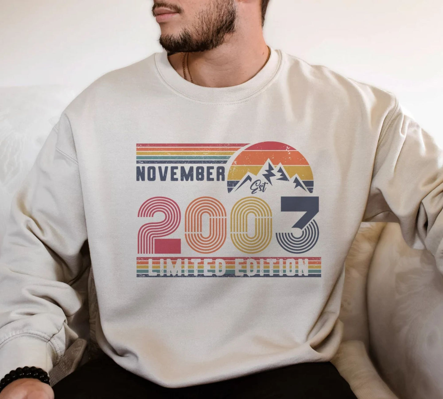 Geburtstagsjahr-Sweatshirt für Frauen oder Männer - Personalisiertes Geburtstagsgeschenk