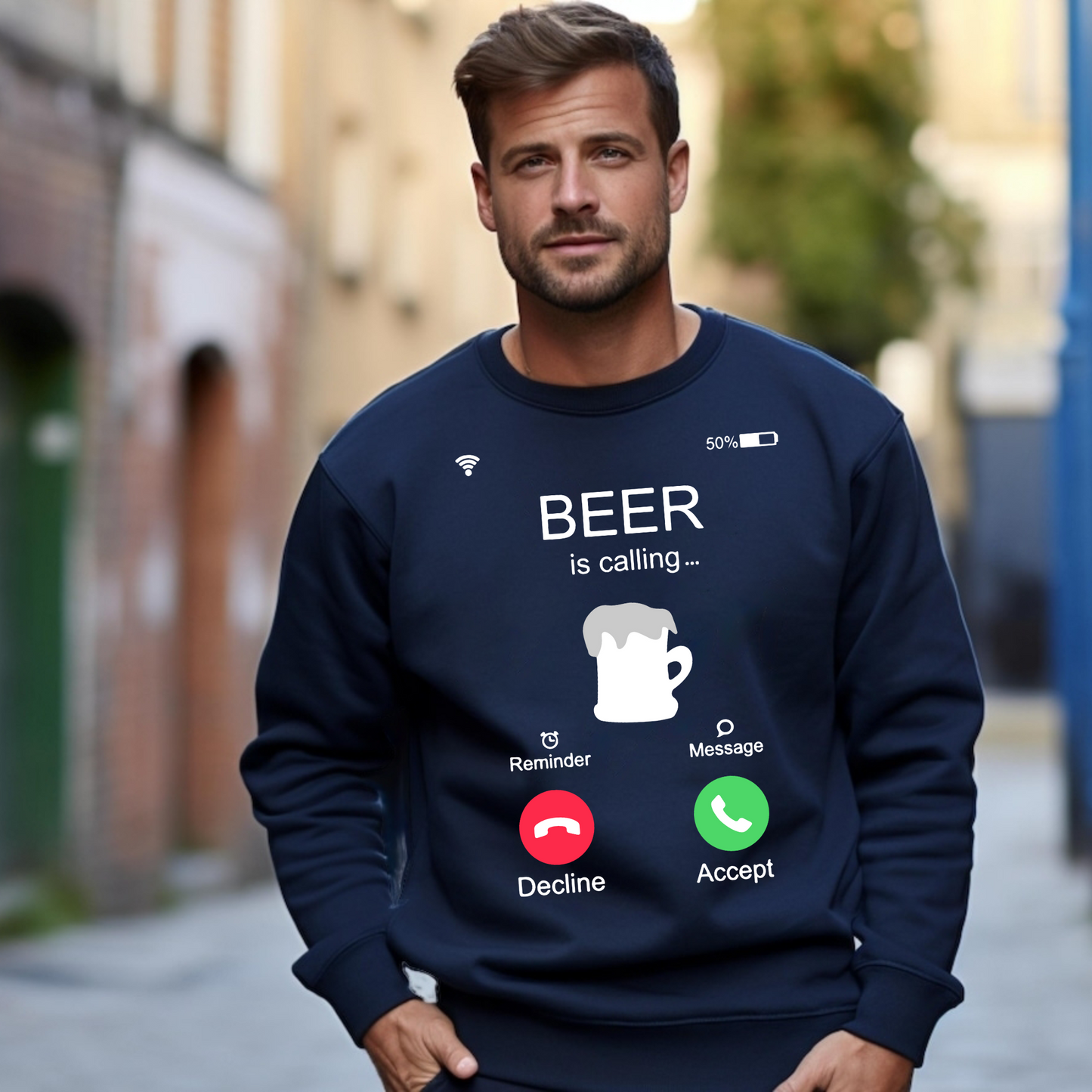 Anruf für Bier - Lustiges T-Shirt für Freizeit und Spaß