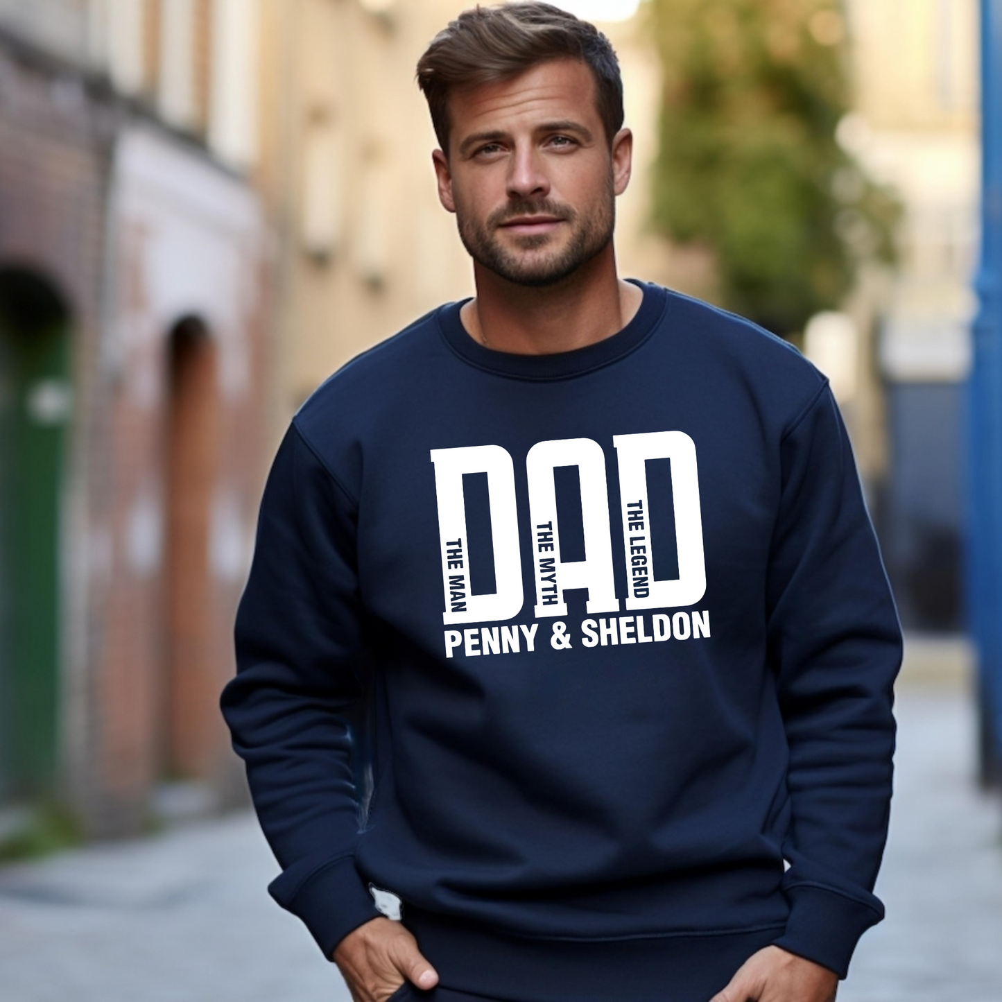 Personalisiertes Papa-Shirt mit Kindernamen - Geschenk zum Vatertag und Weihnachten