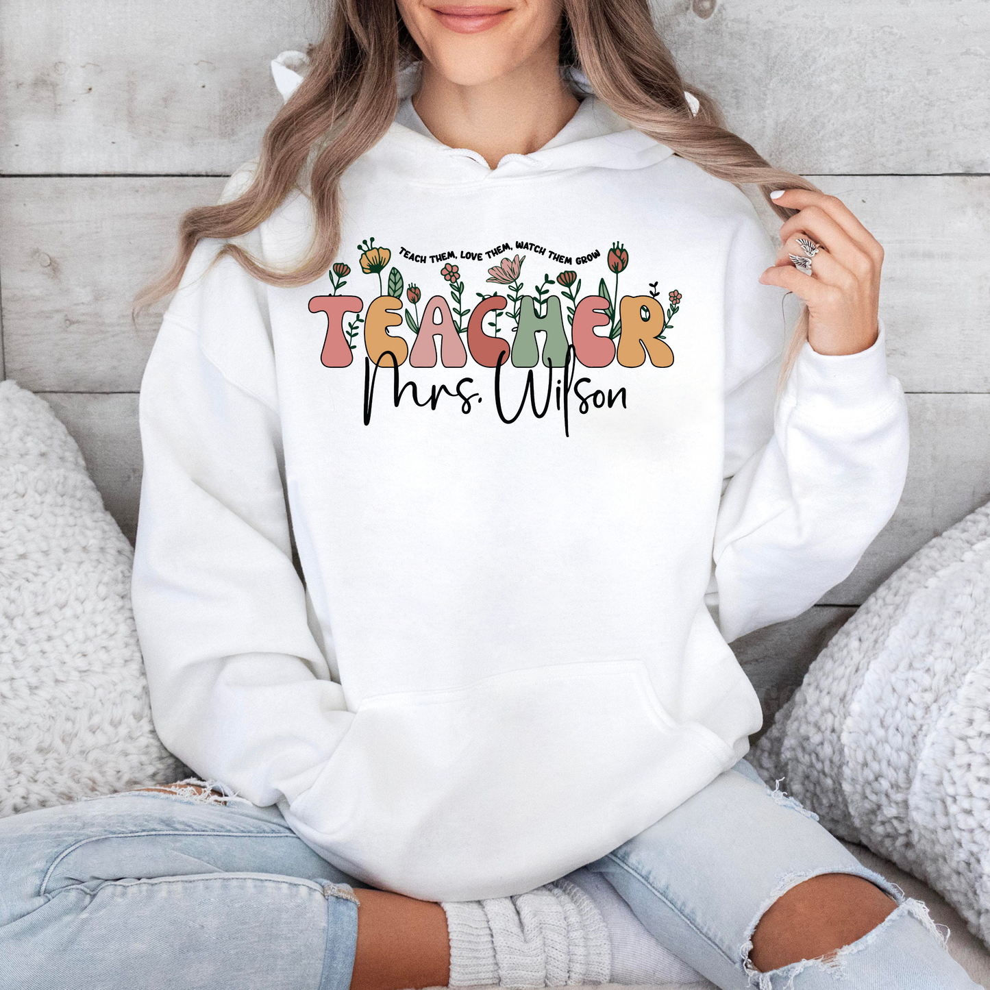 Personalisierte Wildblume, Lehrername Geschenk