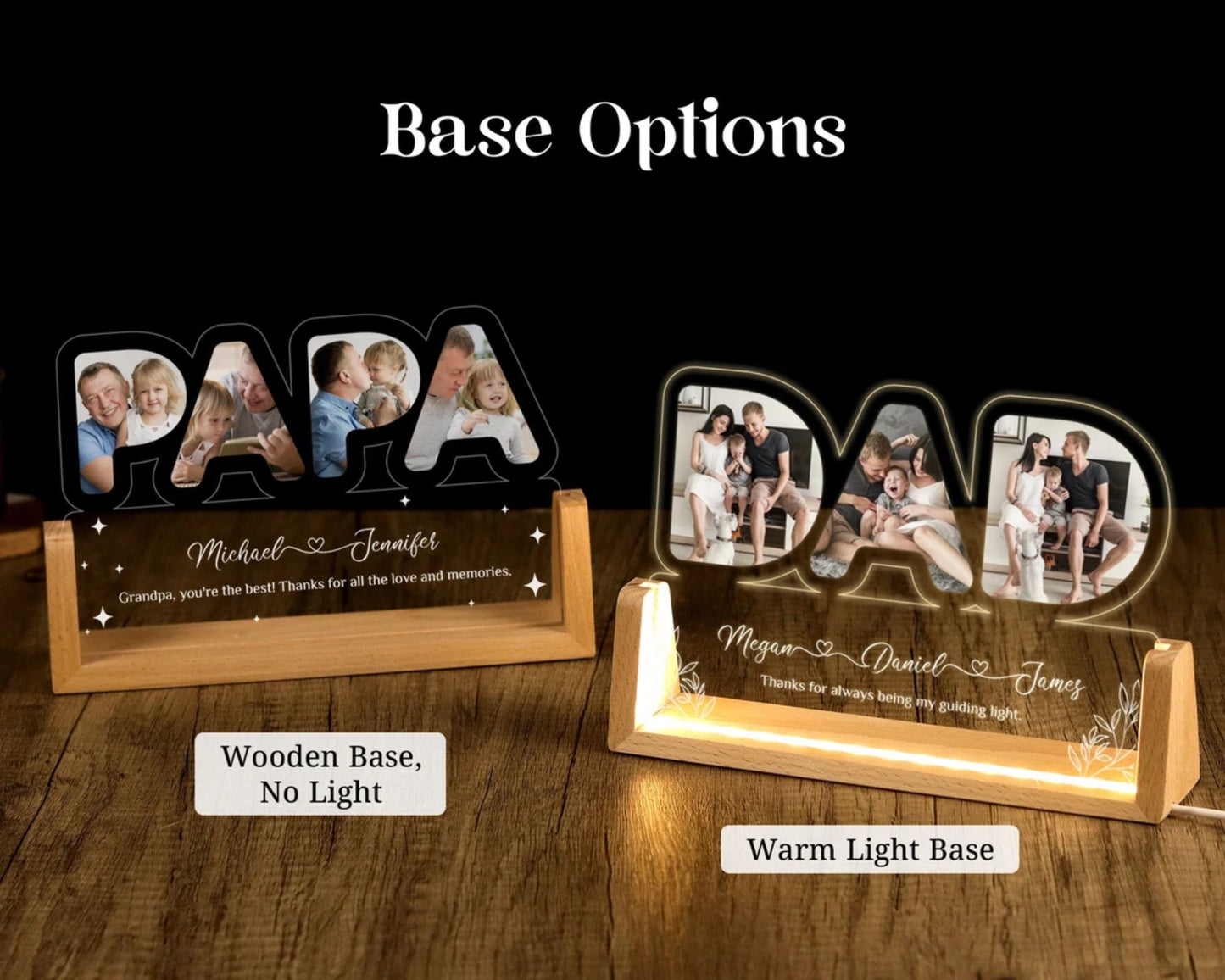 Personalisierte Foto Nachtlampe - Geschenke für Papa, Mama