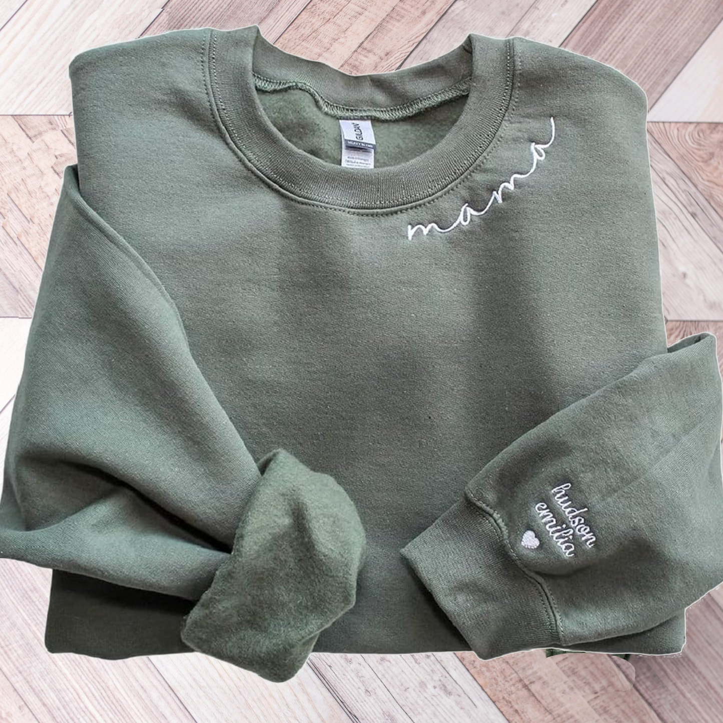 Mama mit Kindernamen Bestickter Pulli – Perfektes Geschenk zum Muttertag
