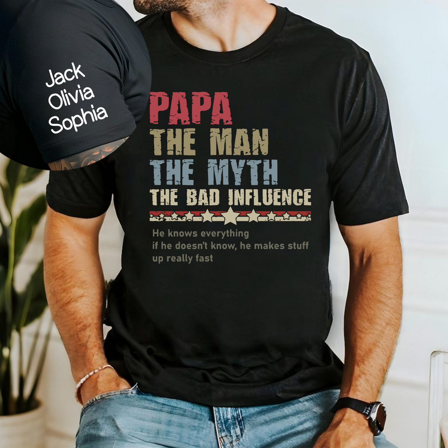 Papa: The Legend Personalized with Children's Names