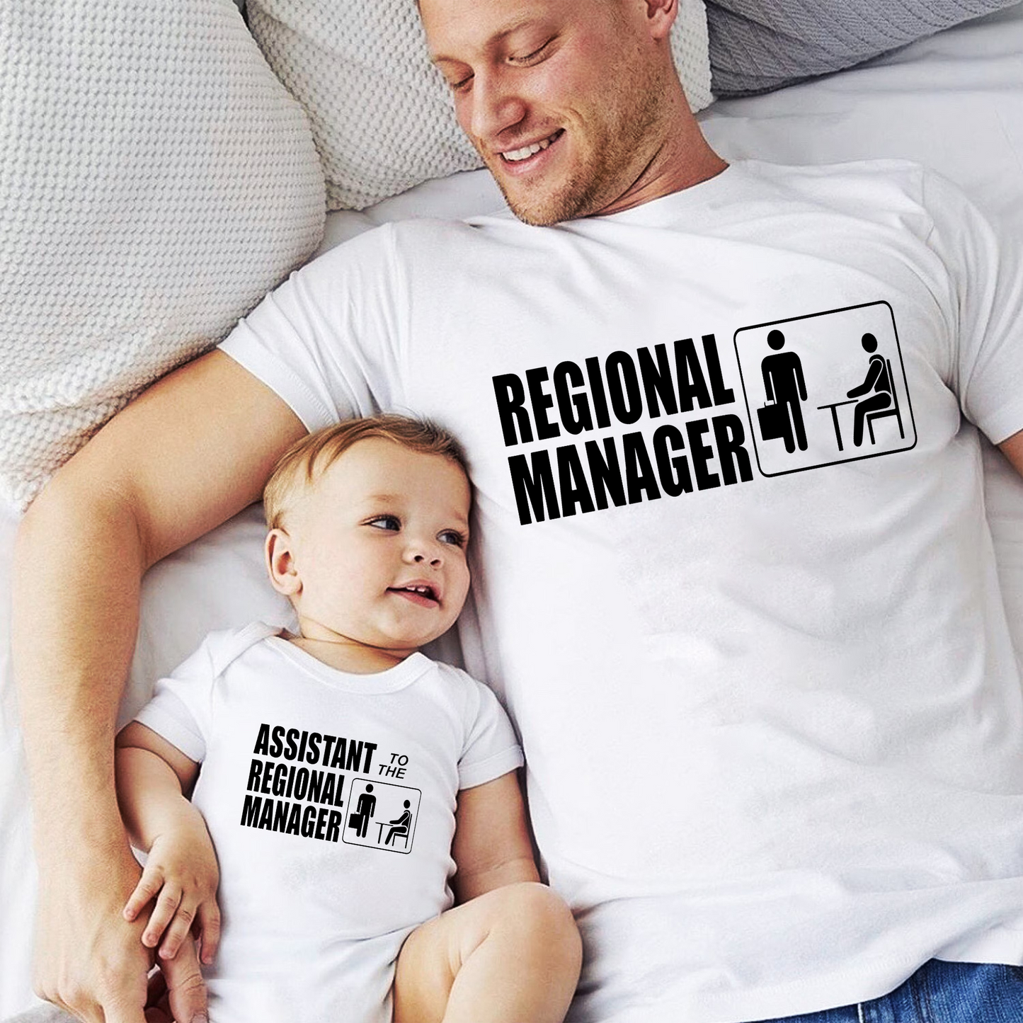 Regionalleiter und Assistent des Regionalleiters - Passendes Vater-Sohn-Shirt zum Vatertag