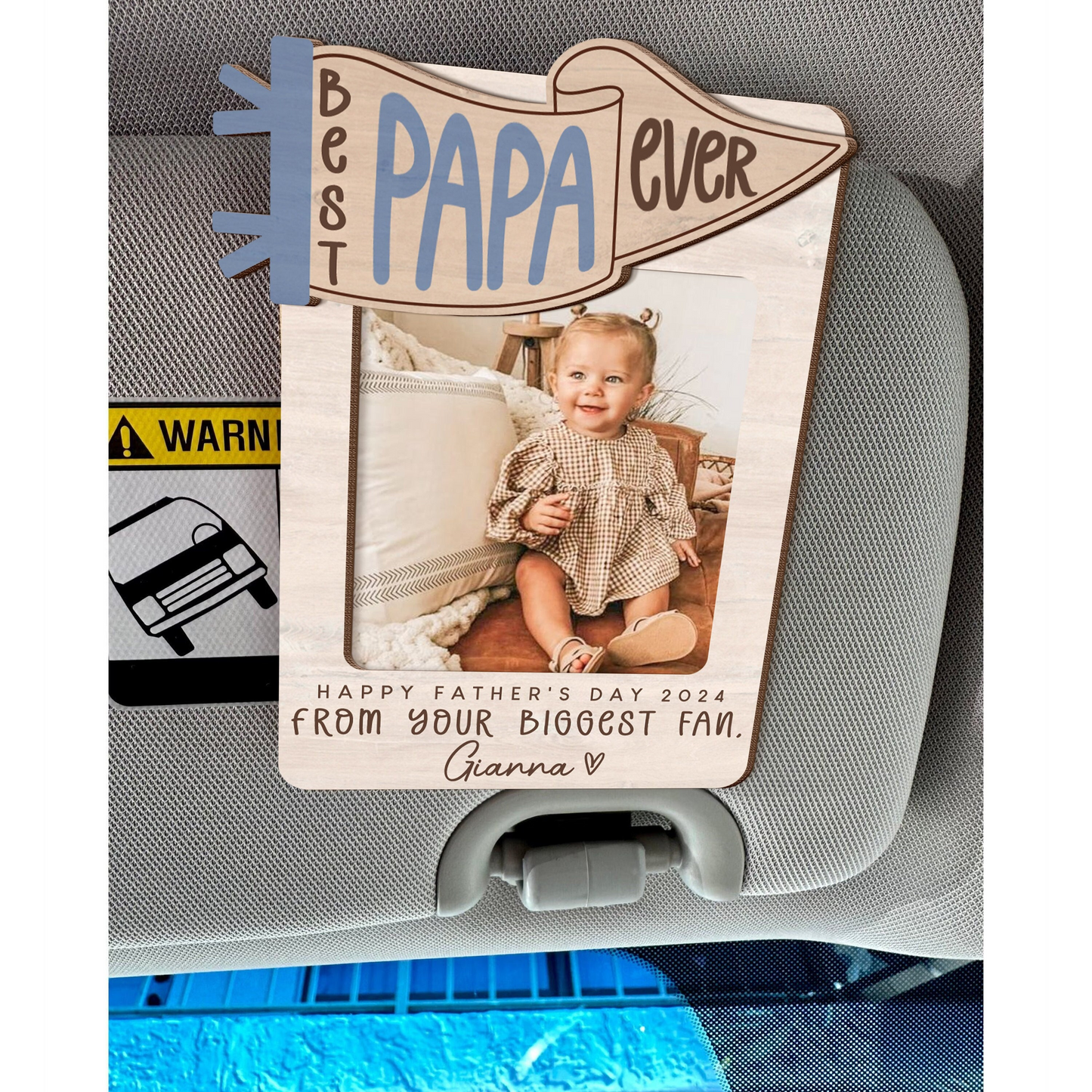 Personalized Daddy Car Visor Clip for Father's Day